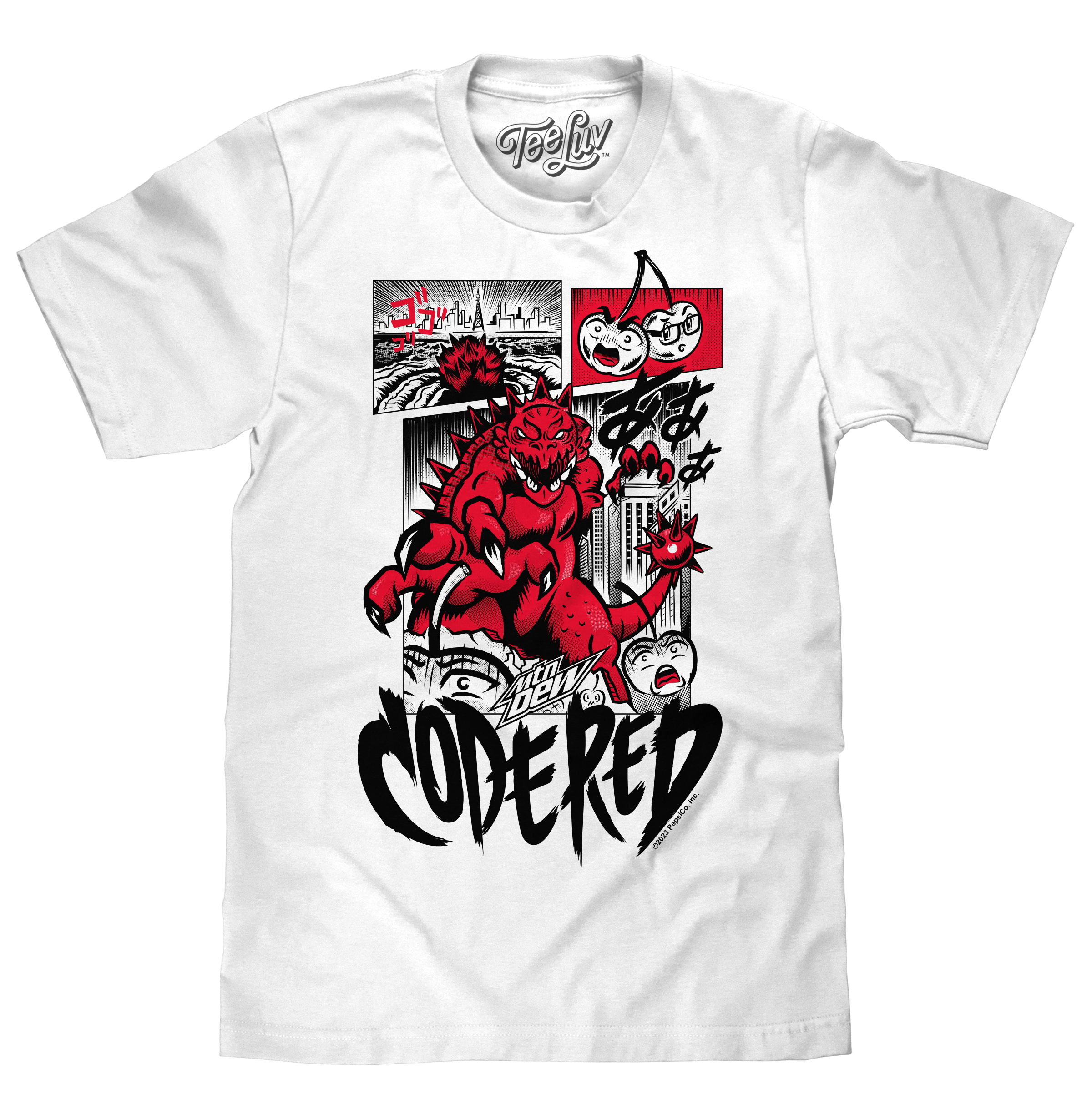Mtn Dew Code Red Comic Book T-Shirt - White