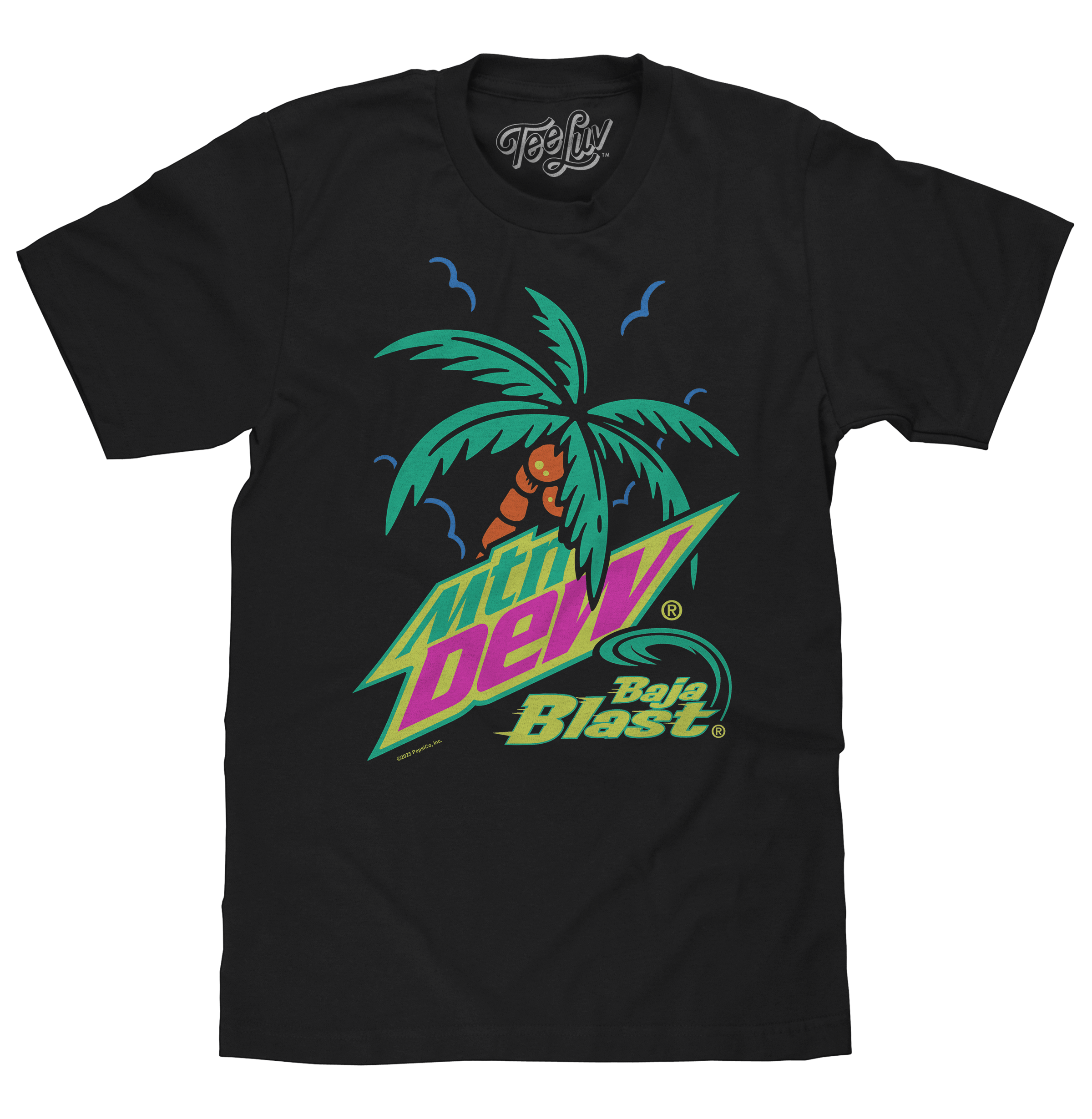 Mtn Dew Baja Blast Palm Tree T-Shirt - Black