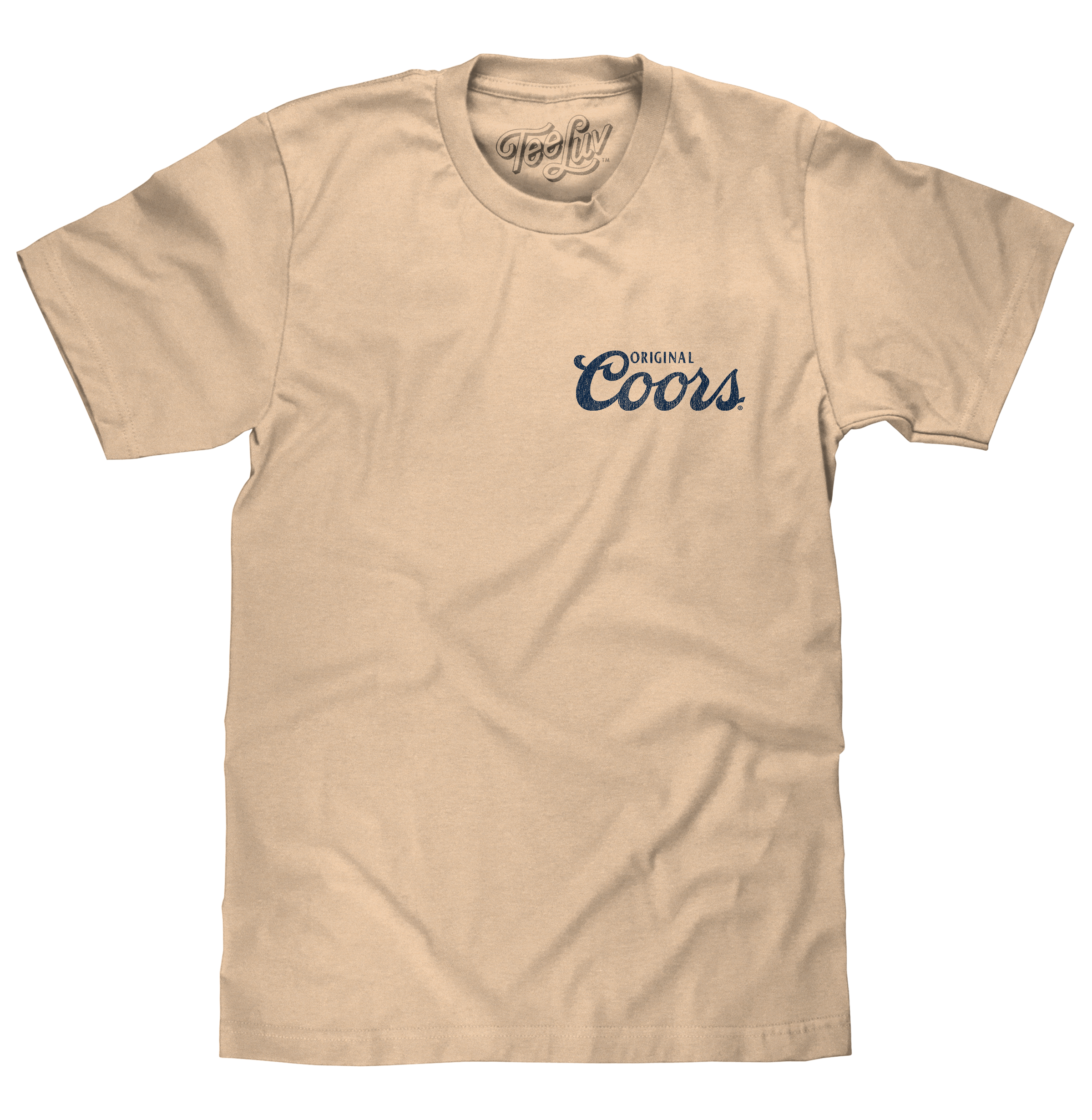 Original Coors Rodeo Legend Double Sided Beer Logo T-Shirt - Cream