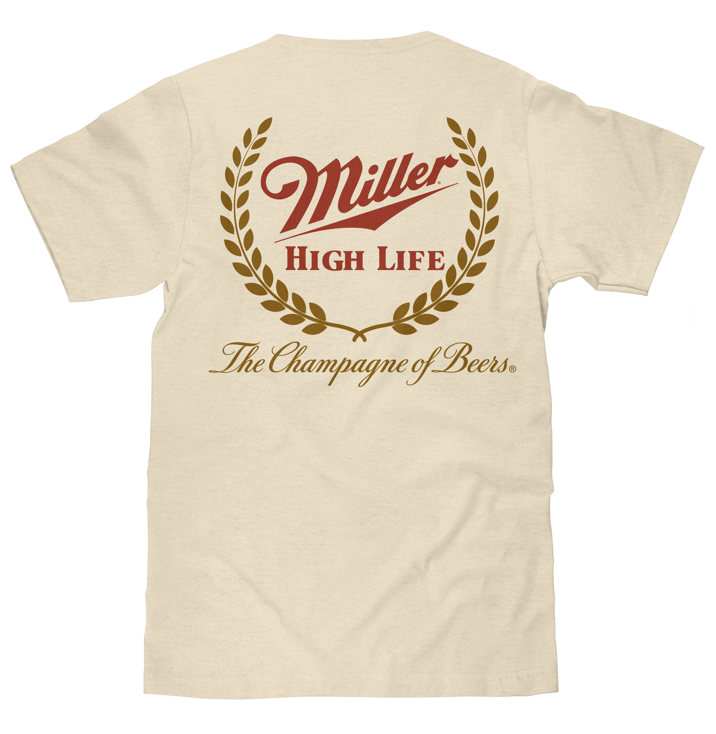 Miller High Life The Champagne of Beers Double Sided Logo T-Shirt