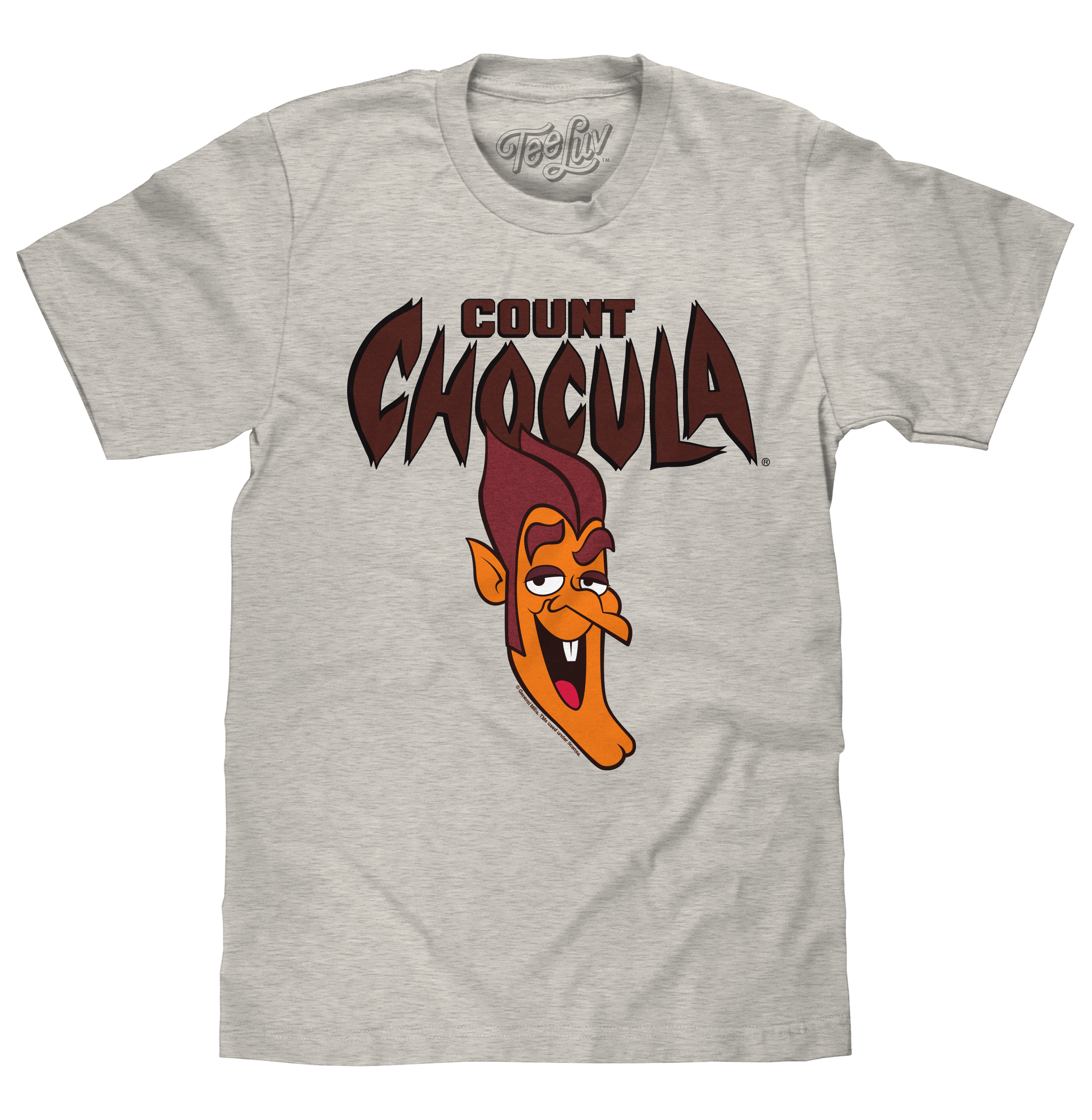 Retro Count Chocula Monster Cereal Mascot T-Shirt - Oat Heather