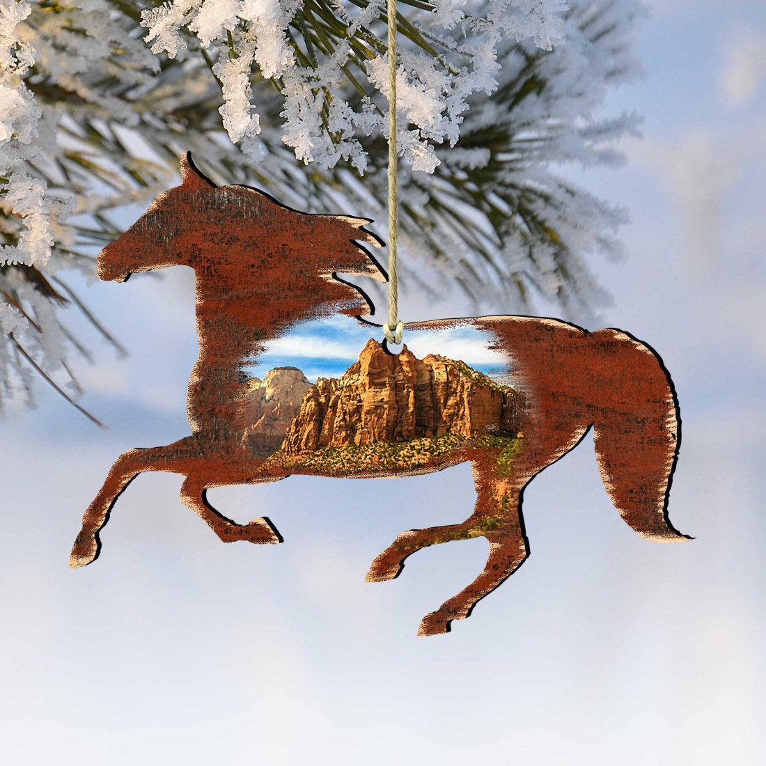 Horse Wooden Ornaments by Nature Wonders - Wildlife Holiday Decor - 81981582