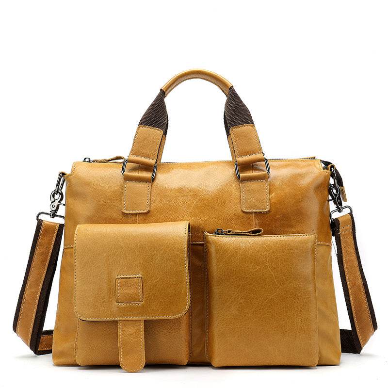 Retro First Layer Cowhide Shoulder Women Handbag