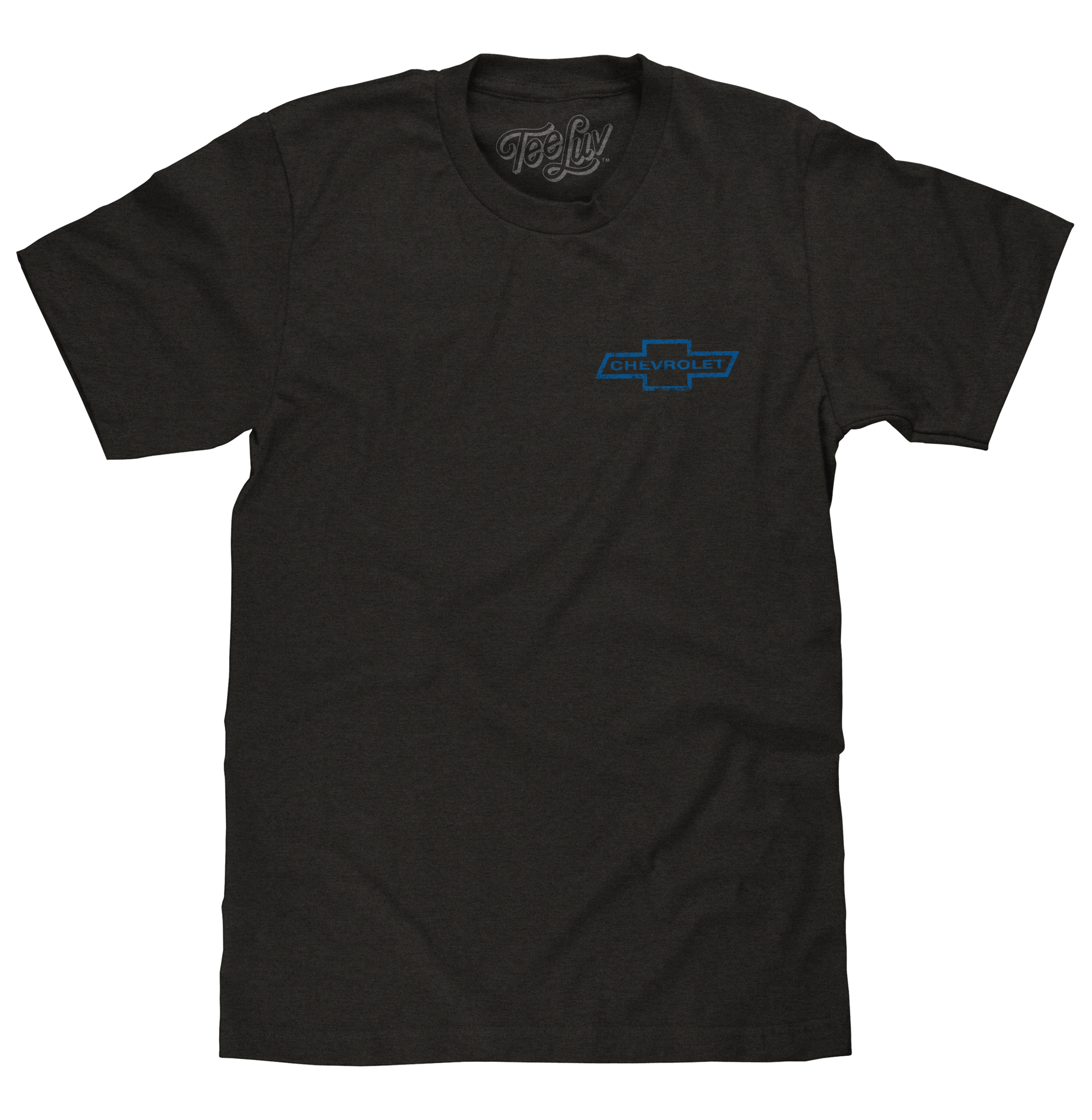 Faded Chevrolet 72 Camaro Front and Back Print T-Shirt - Vintage Black