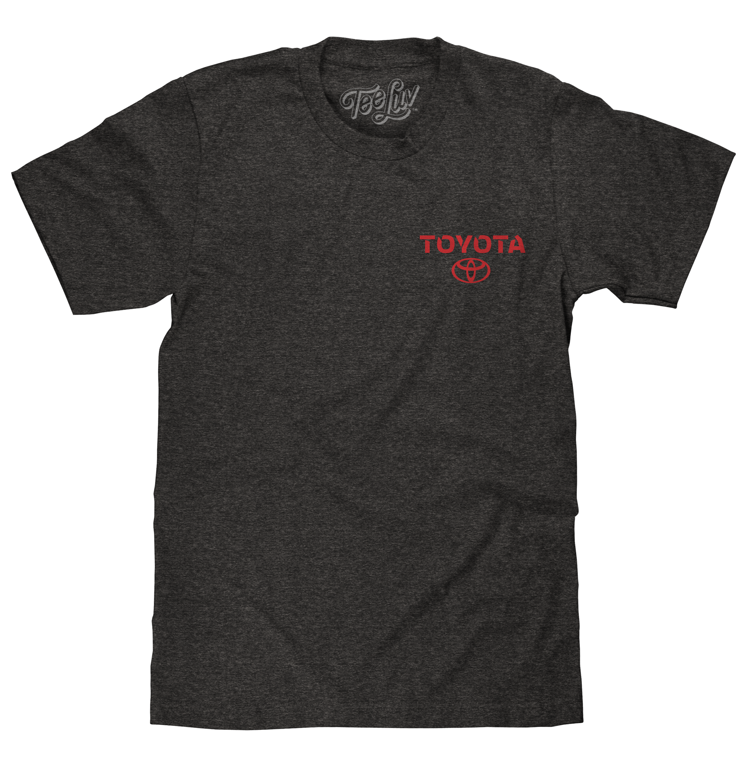 Toyota Drive Your Dreams Left Chest Front and Back Logo T-Shirt - Charcoal Heather