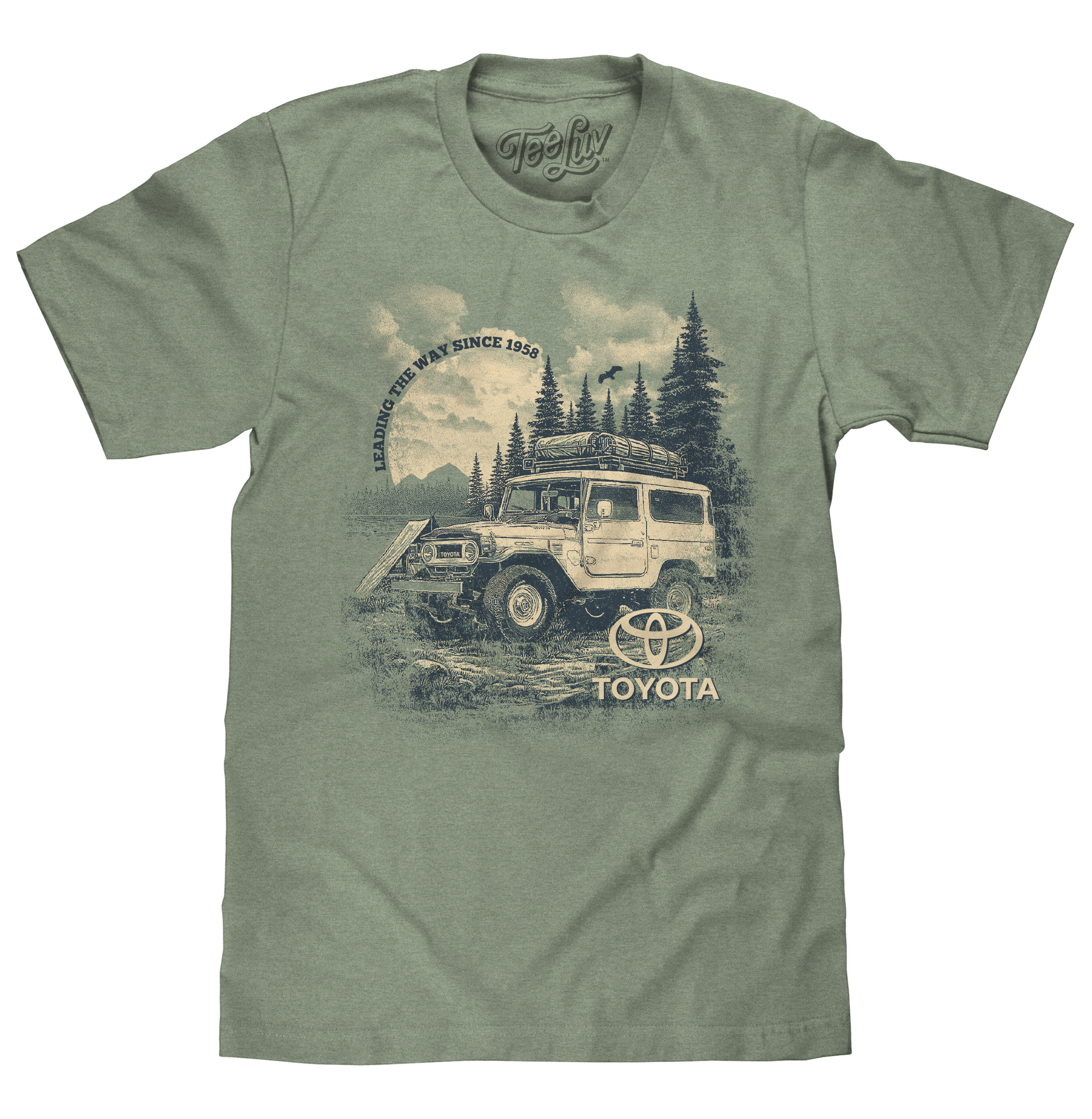 Toyota Land Cruiser Vintage Graphic T-Shirt - Canyon Green Heather