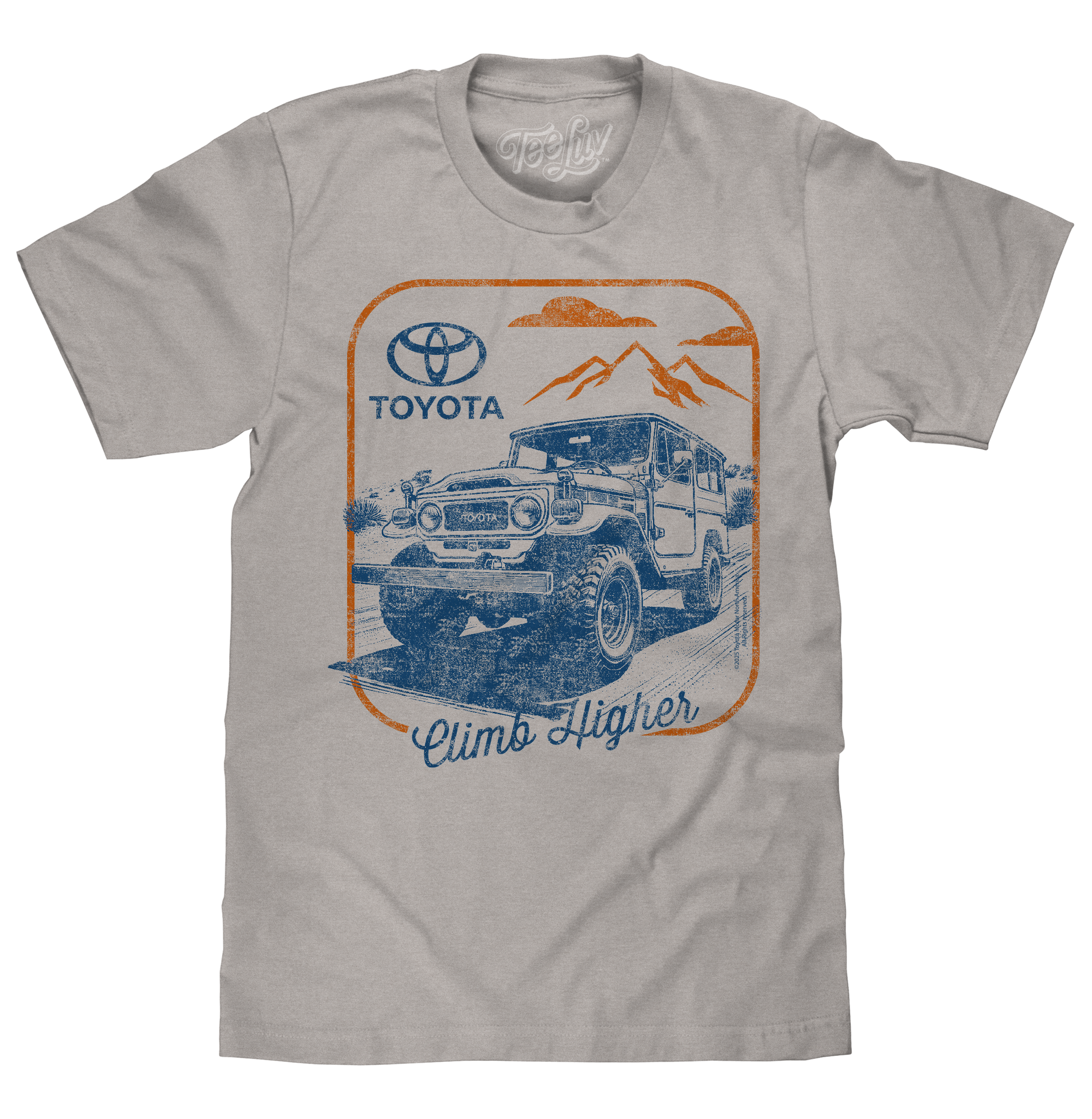 Retro Toyota Land Cruiser Climb Higher T-Shirt - Light Gray