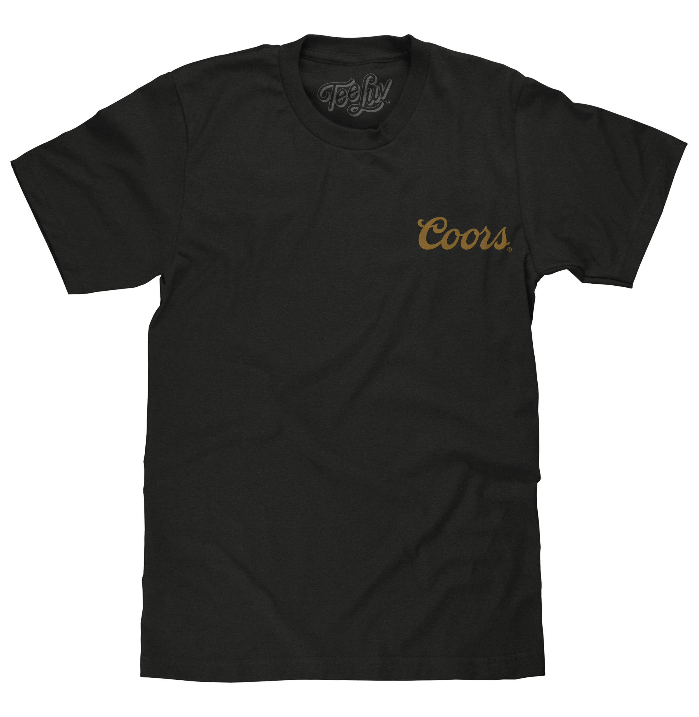 Coors Banquet Beer Double Sided Brewery Logo T-Shirt - Vintage Black