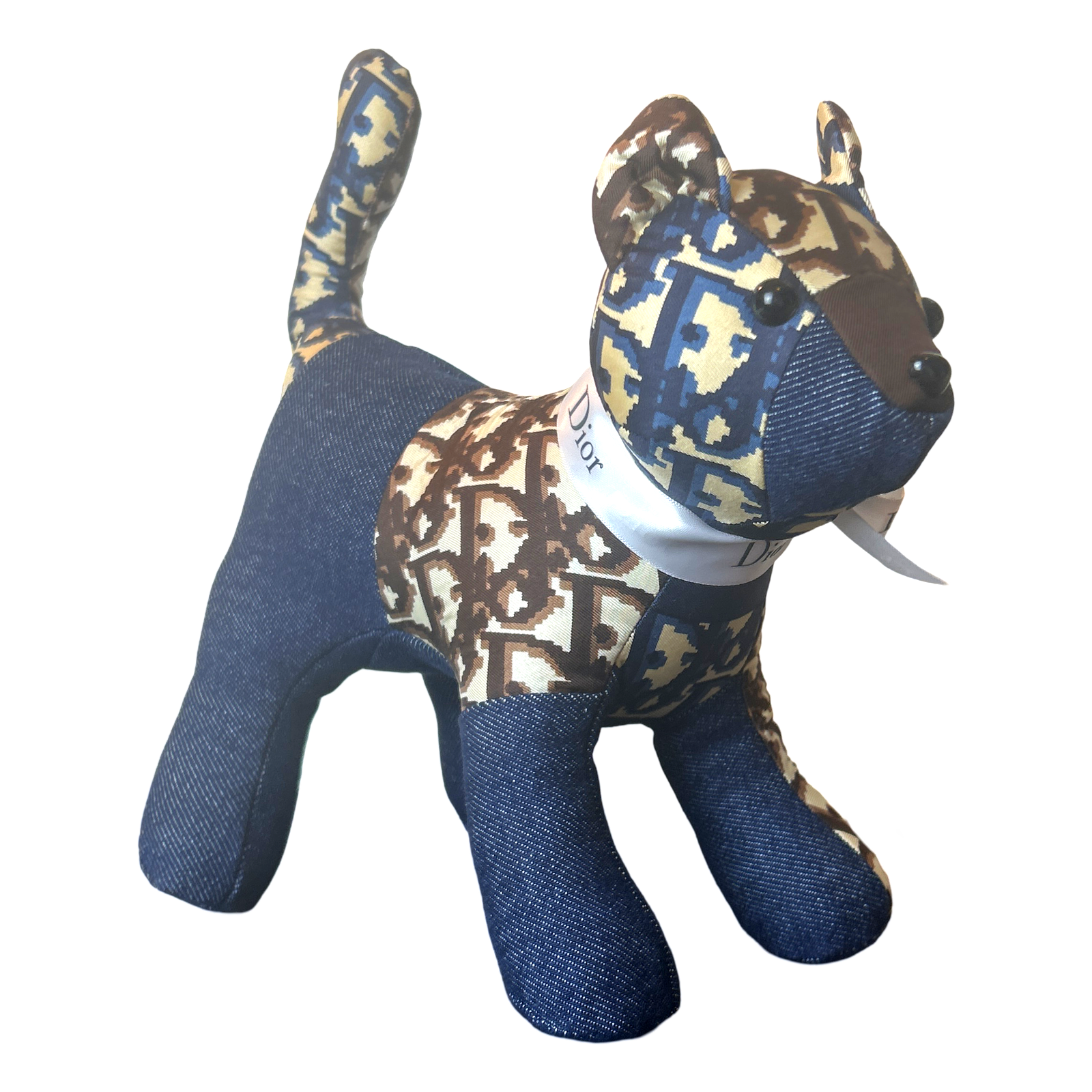 Trotter Vintage Silk Scarf Patchwork Kitten