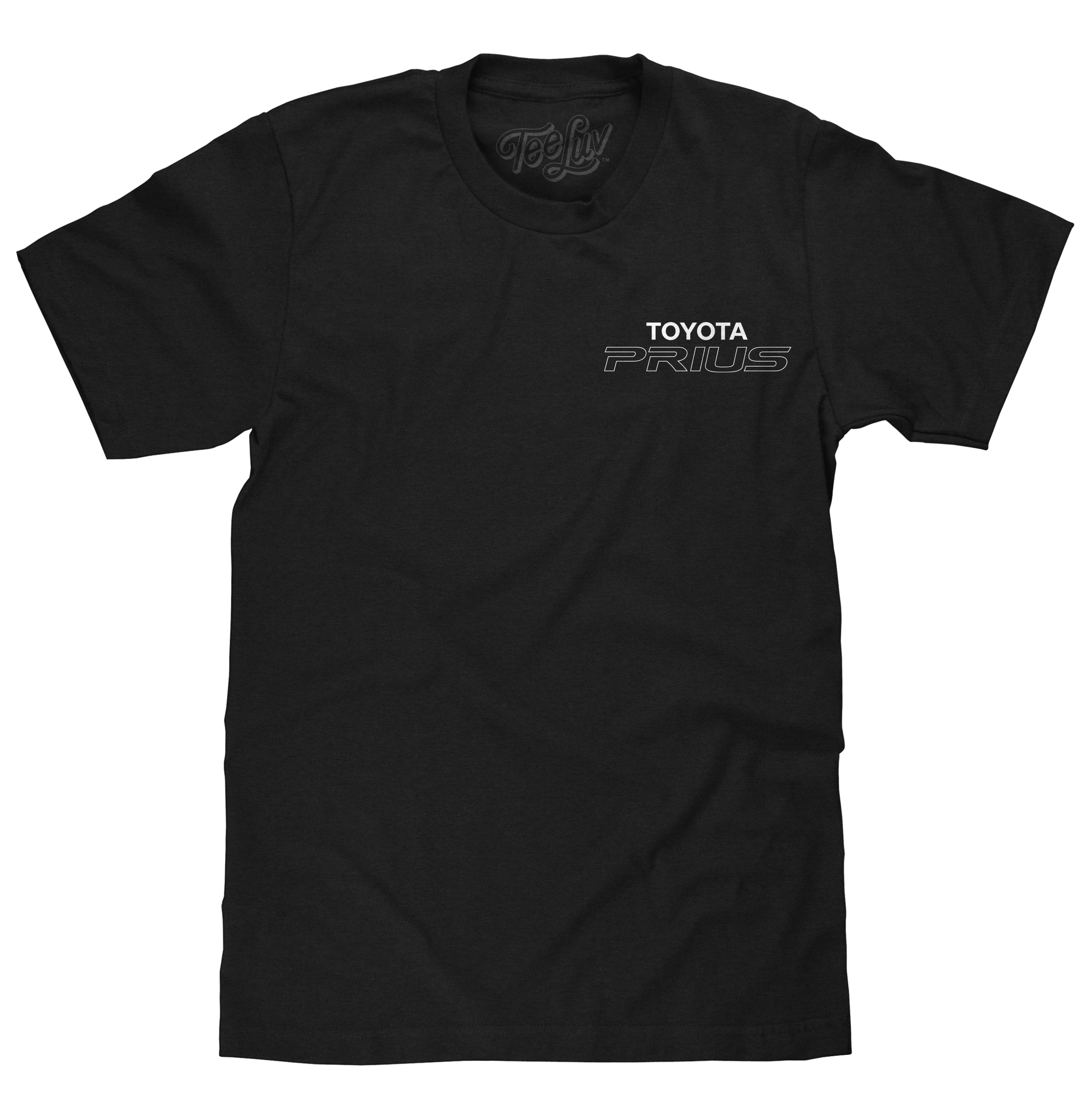 Toyota Prius Passion for the Planet Front and Back Print T-Shirt - Black