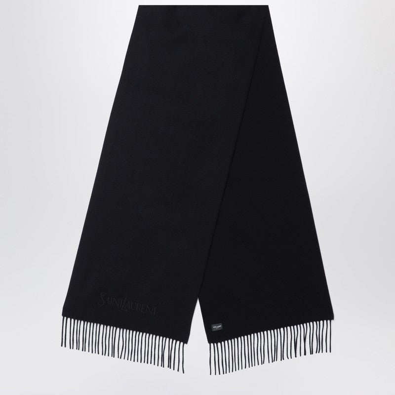 Saint Laurent Black Cashmere Scarf Men