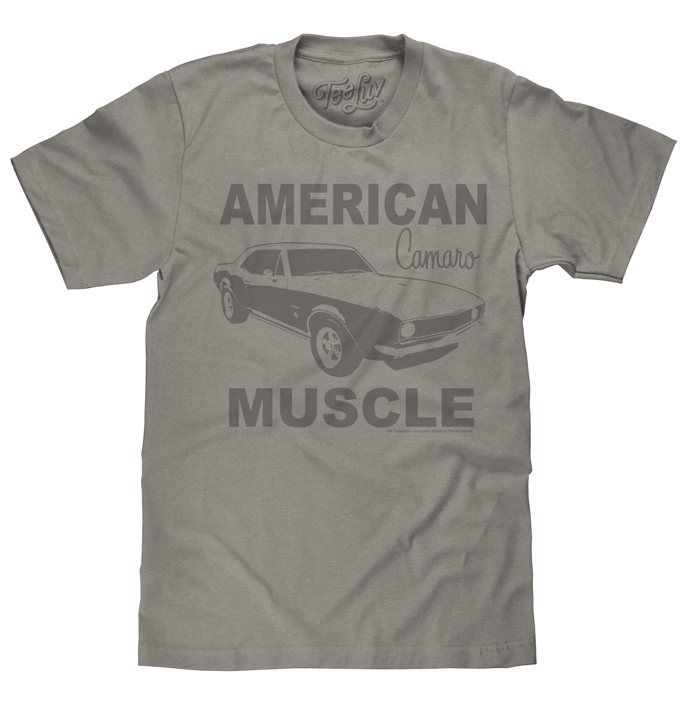 Chevrolet Camaro Faded American Muscle Graphic T-Shirt - Light Gray