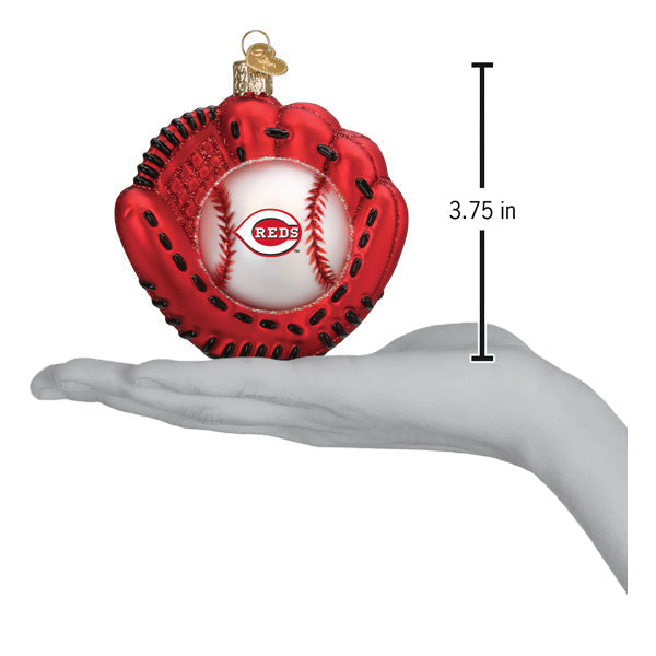 Reds Baseball Mitt Ornament