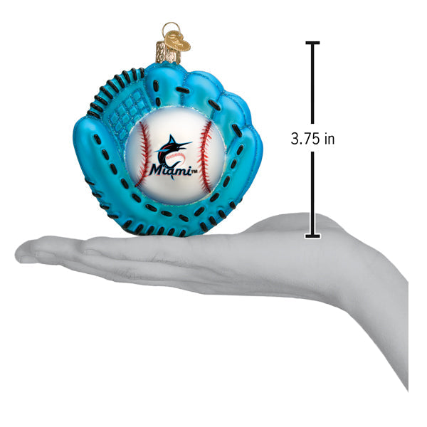 Marlins Baseball Mitt Ornament