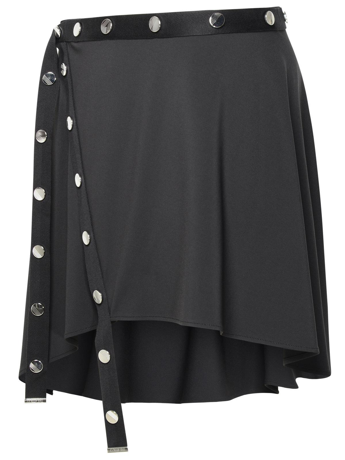 The Attico Mini Skirt In Black Acetate Blend Women