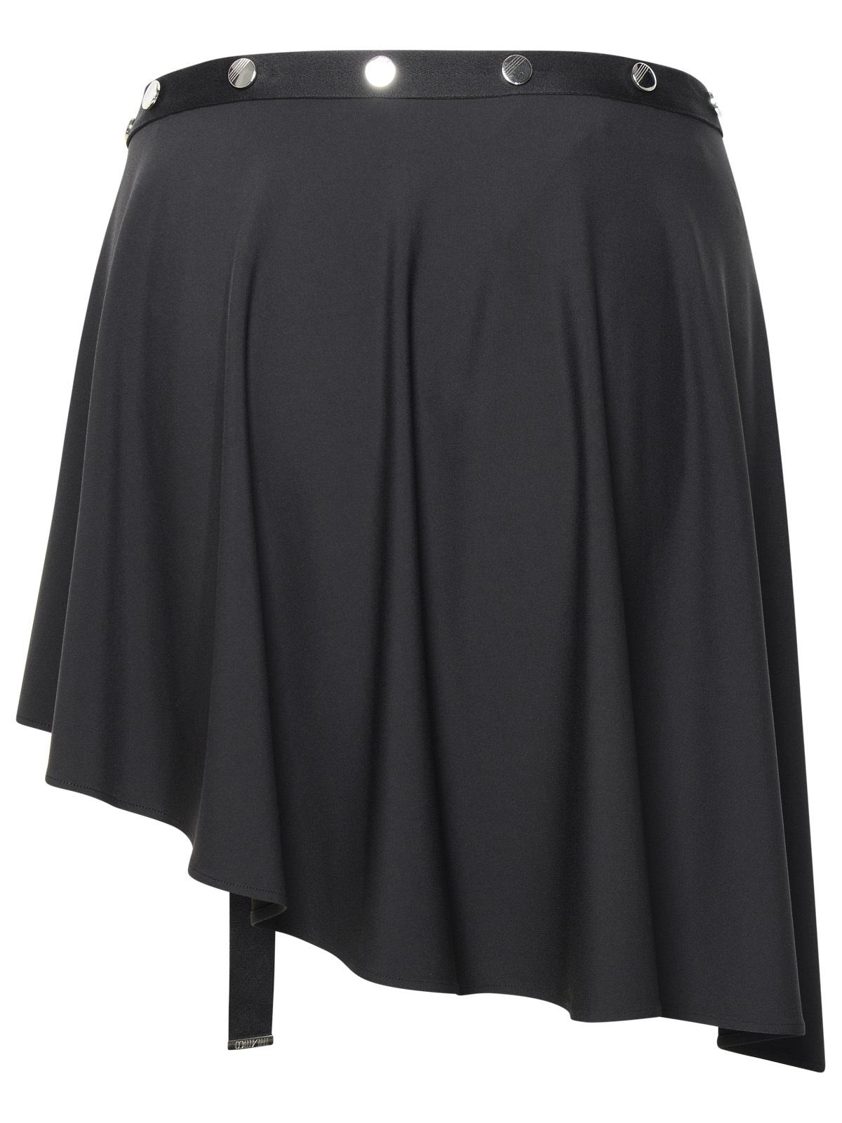 The Attico Mini Skirt In Black Acetate Blend Women