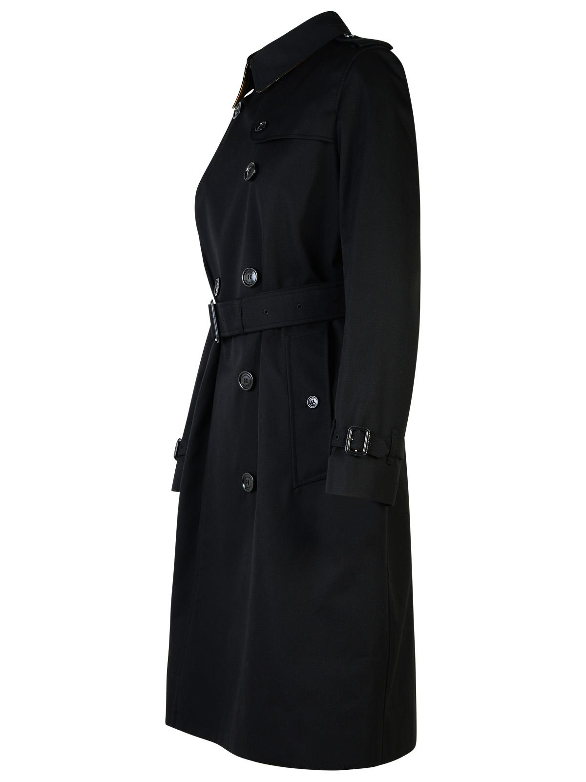 Burberry 'Kensington' Black Polyester Trench Coat Women