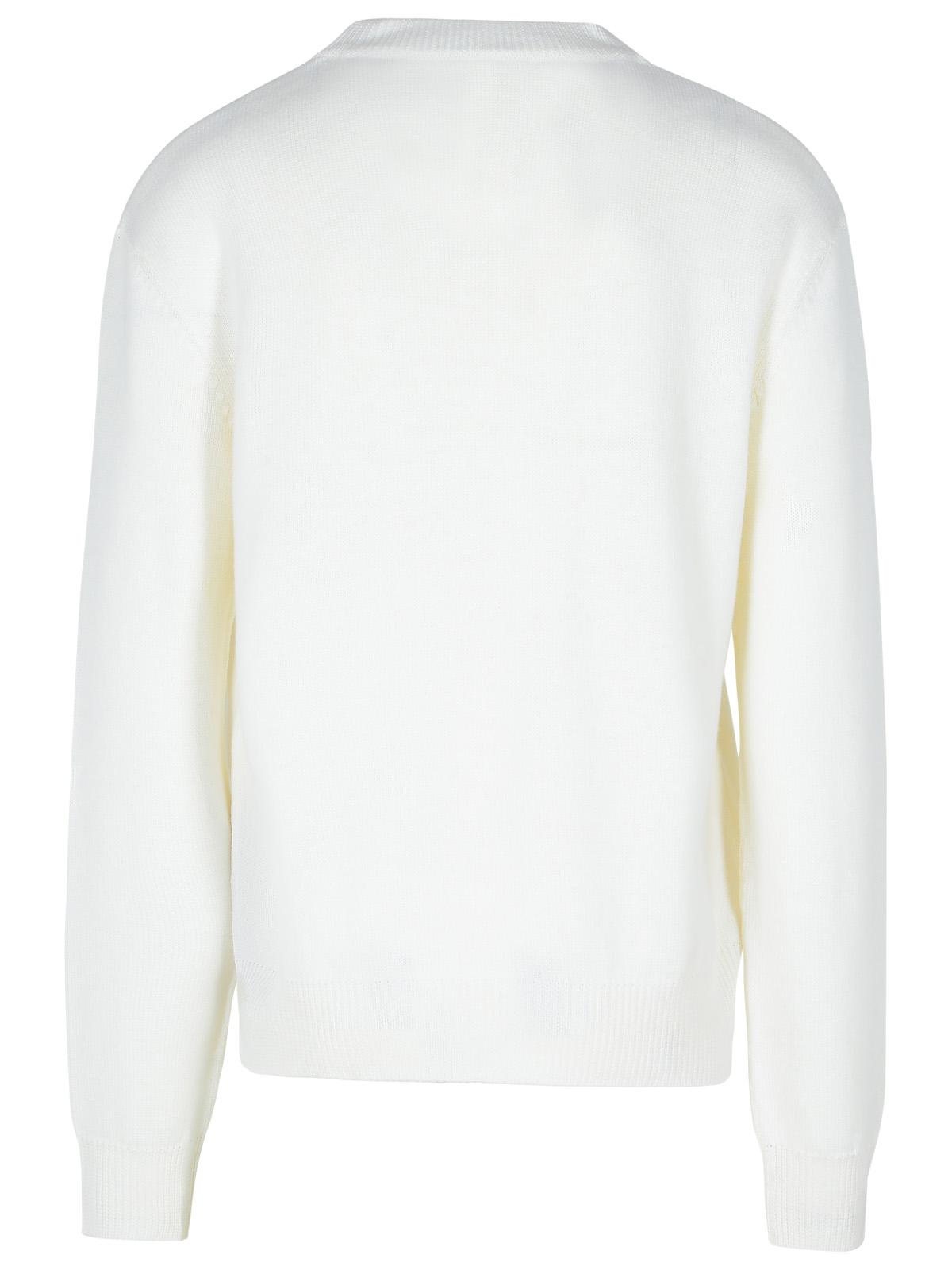 Balmain 'Kiss' White Wool Sweater Men