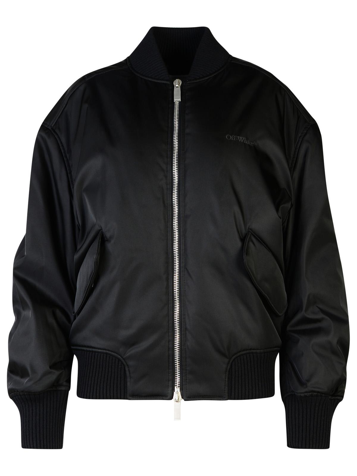 Off-White 'Ny' Black Polyamide Bomber Jacket Women