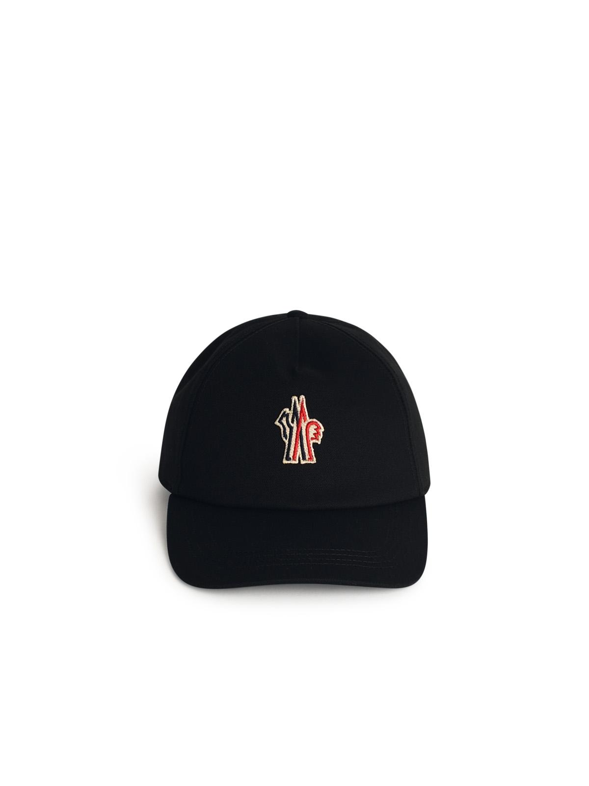 Moncler Grenoble Black Cotton Cap Men