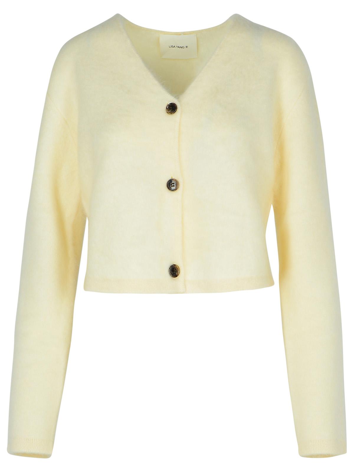 Lisa Yang 'Filippa' Cream Cashmere Cardigan Women