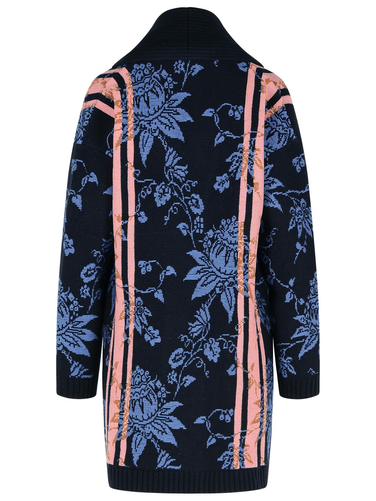 Etro Blue Wool Blend Cardigan Women