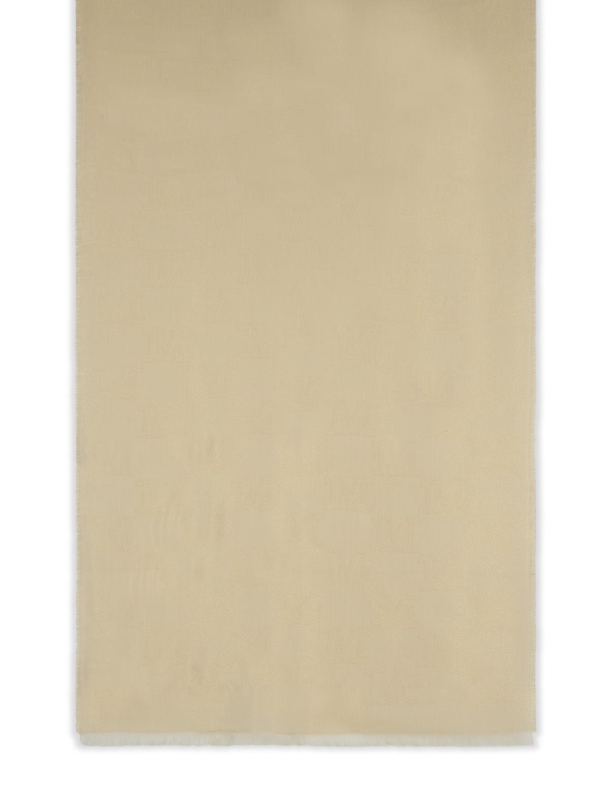 Max Mara 'Whiskey' Beige Viscose Blend Scarf Women