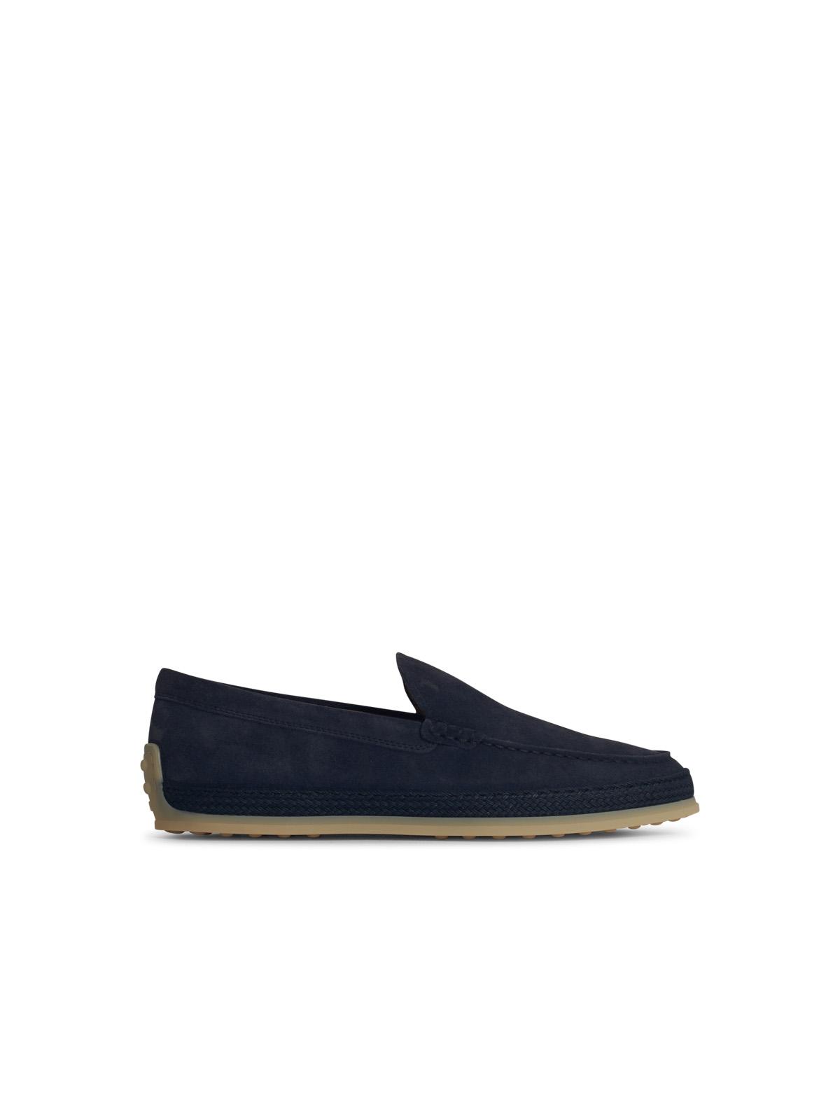 Tod's Blue Suede Loafers Men