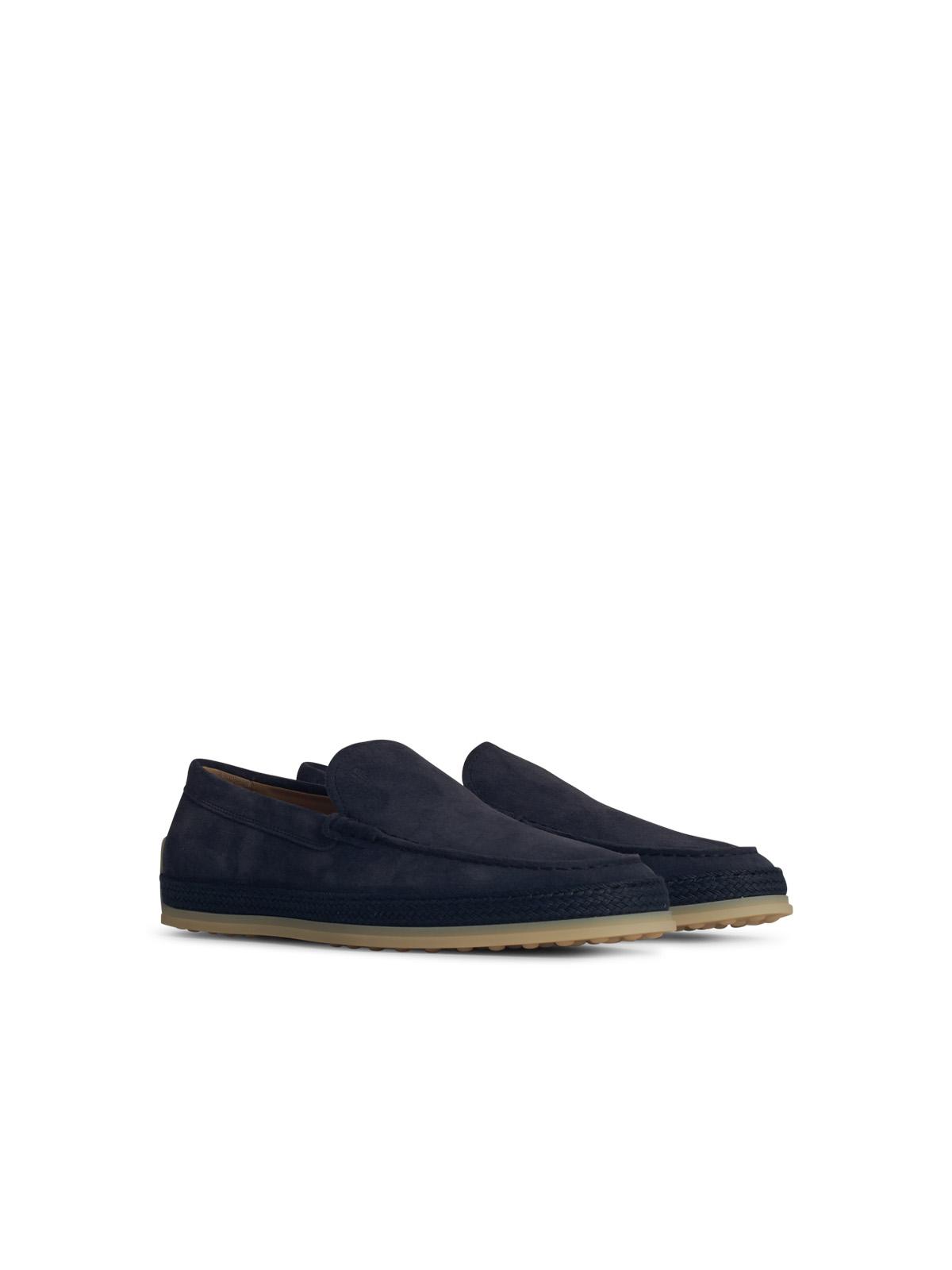Tod's Blue Suede Loafers Men