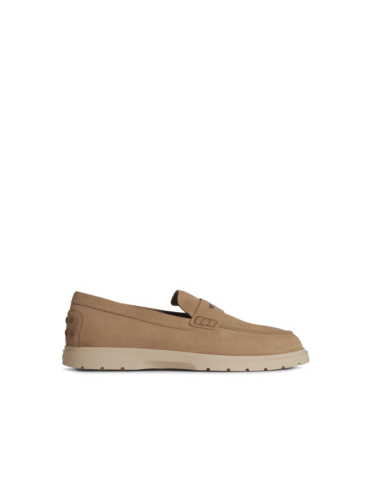 Tod's Beige Suede Loafers Men