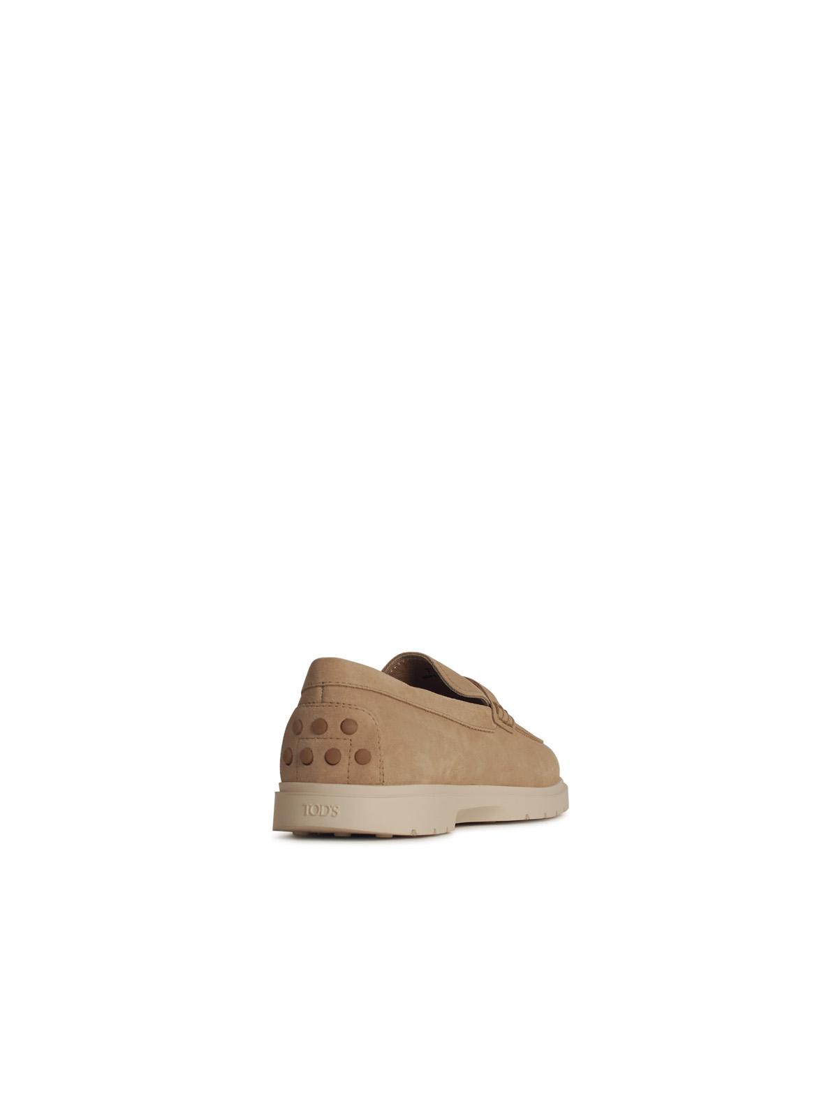 Tod's Beige Suede Loafers Men