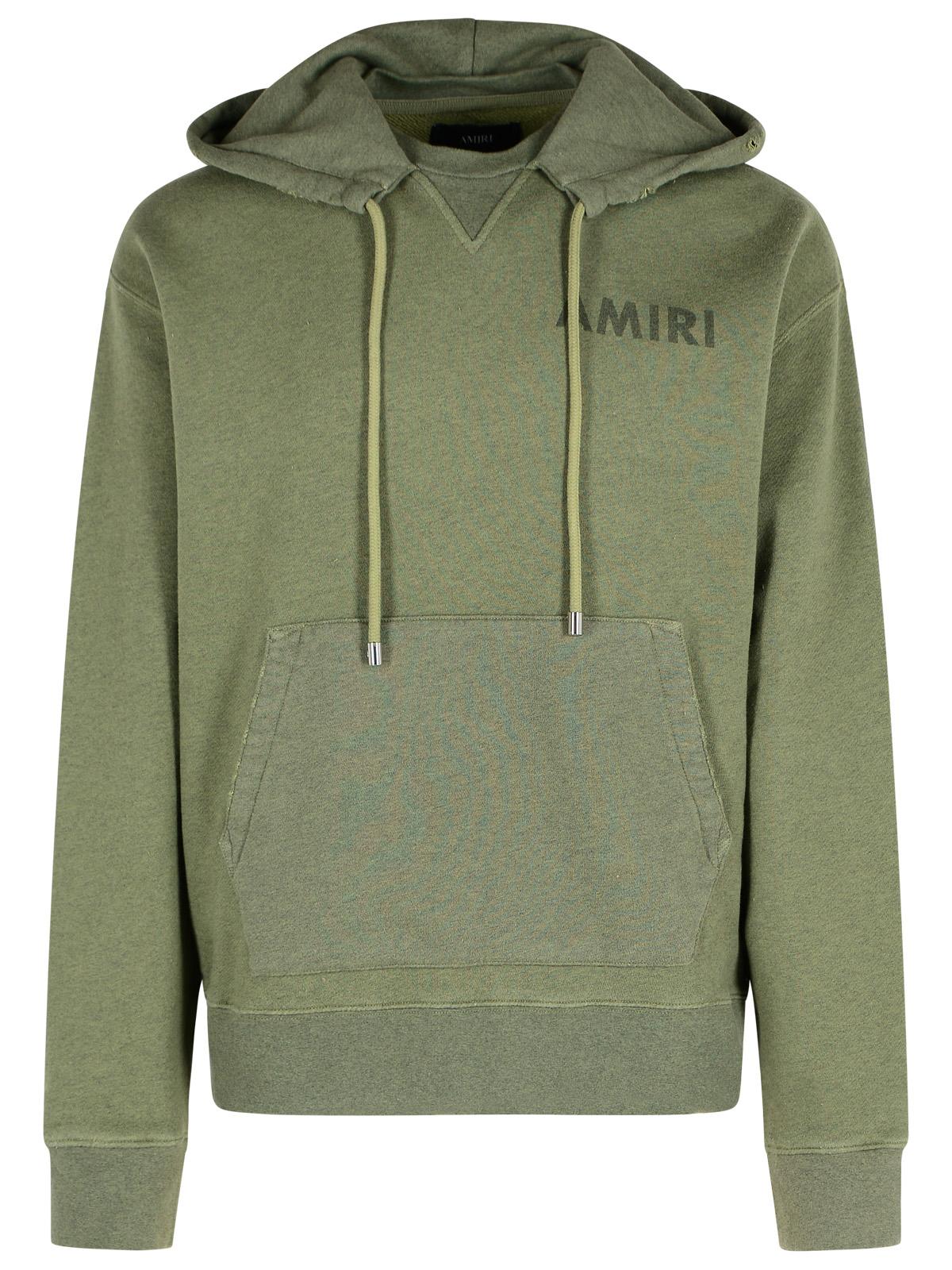 Amiri 'Stencil' Green Cotton Sweatshirt Men