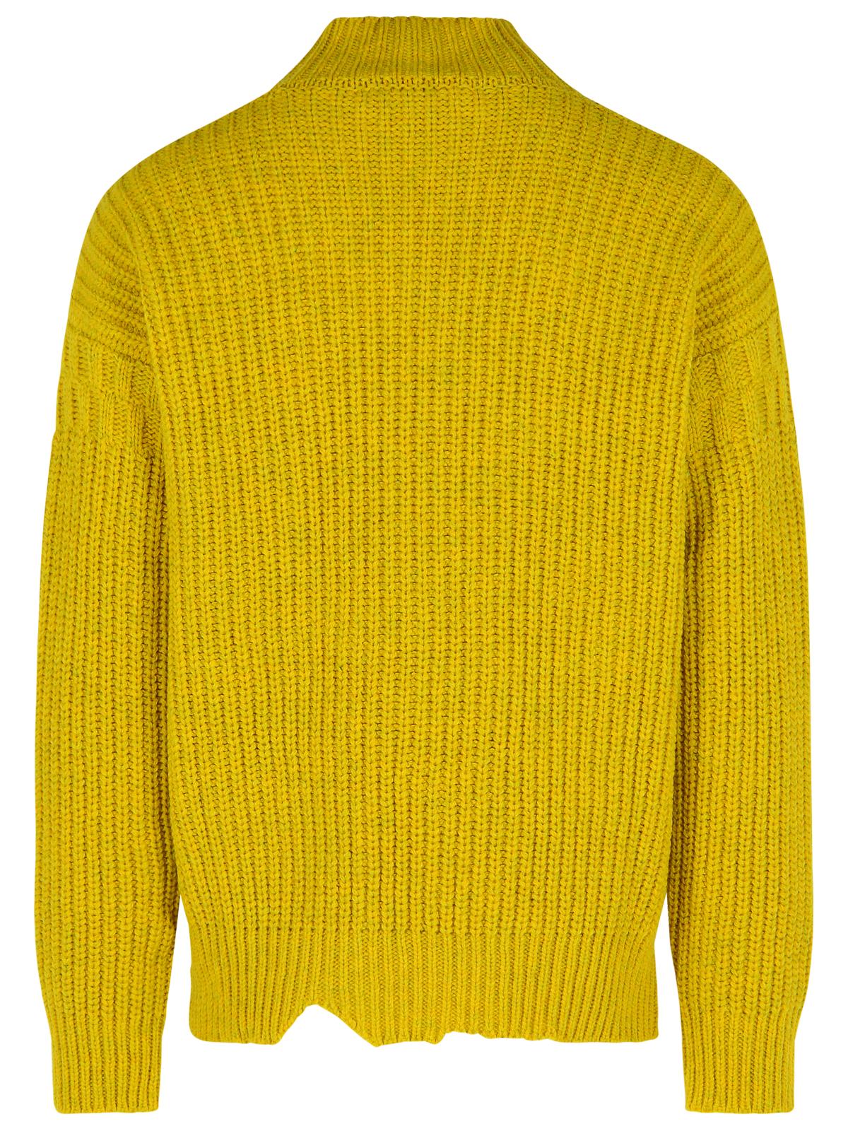Marni Mustard Virgin Wool Turtleneck Sweater Men