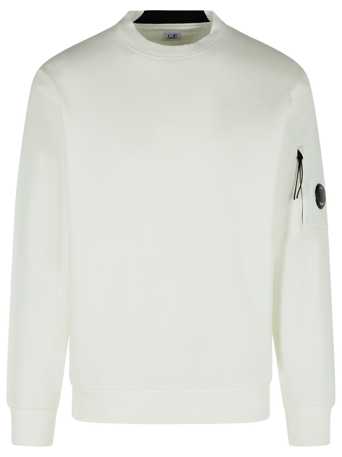 C.P. Company 'Raised' White Cotton Sweatshirt Men