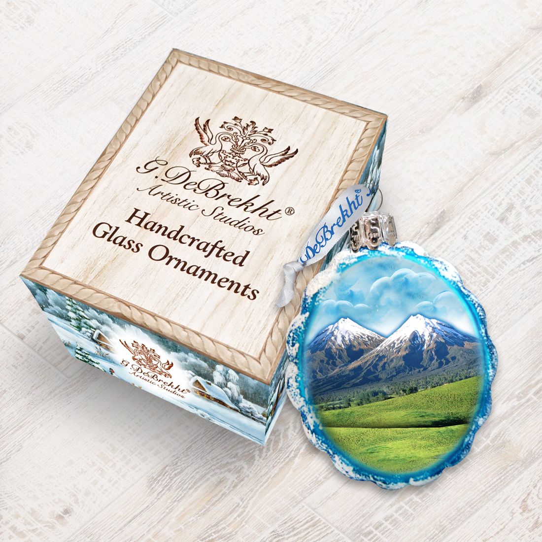 Mountains Mercury Glass Ornament by G. DeBrekht - Wildlife Holiday Décor - 771039