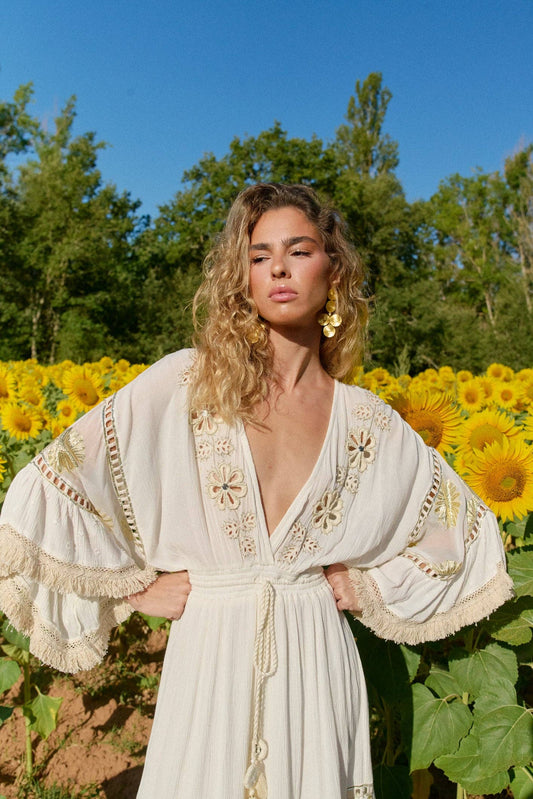 MANILA WHITE LONG DRESS