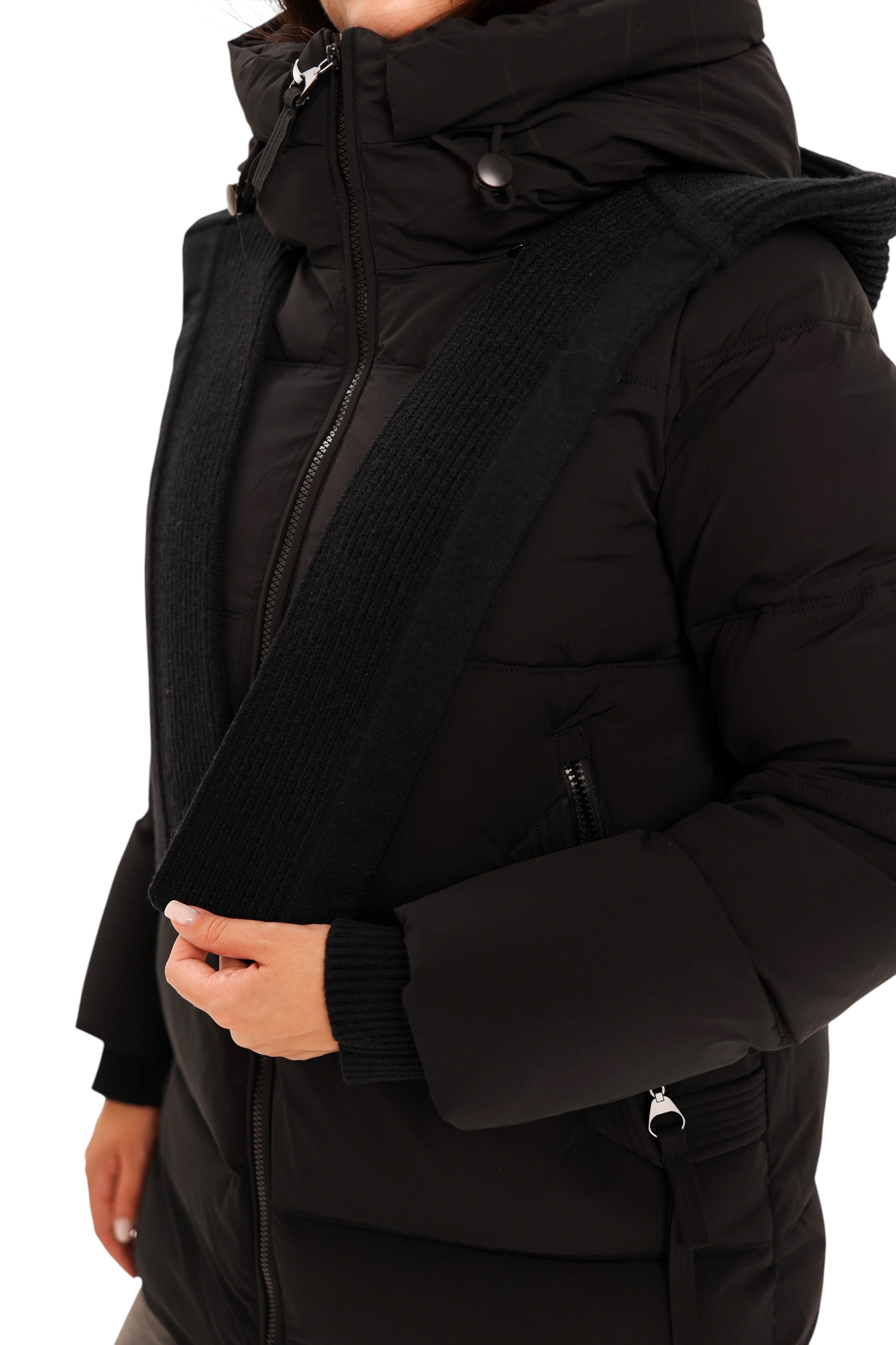 Double-hooded Insulated Bio-Down Coat