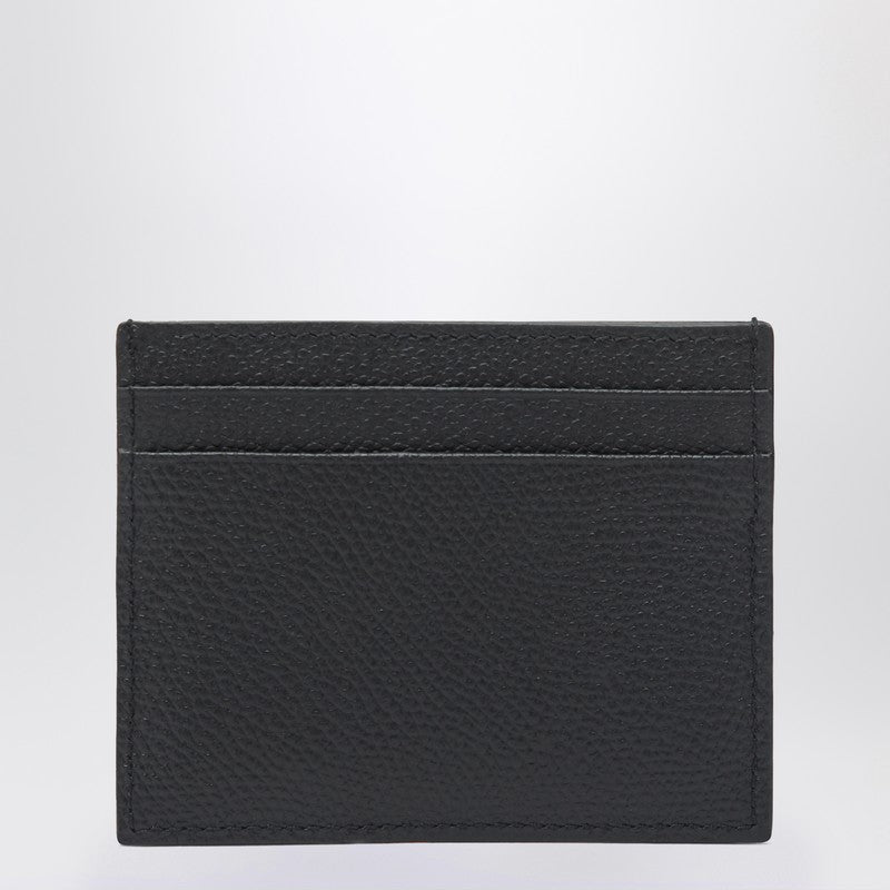Valentino Garavani Vlogo Signature Black Credit Card Holder Women