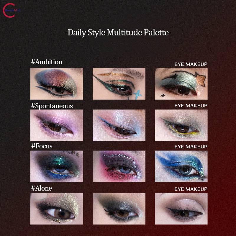 CHEERYEP (QIANYAN) 16-Color Natural Star Eye Shadow Palette - 04#Neon