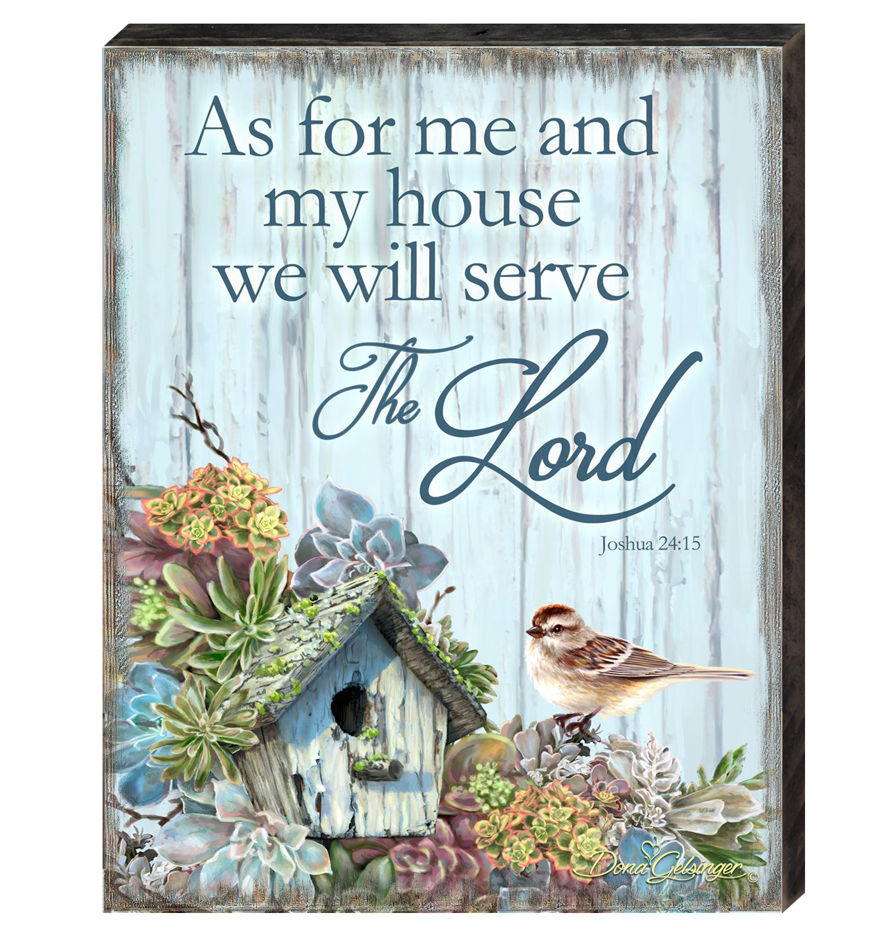 Serve the Lord Wooden Wall Art by D. Gelsinger - Nativity Holiday Décor - 95666B-1813-DG