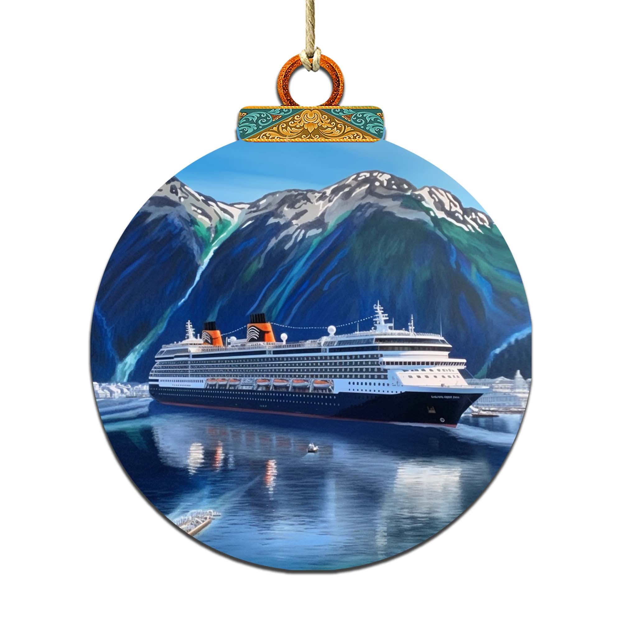 Alaskan Summit Cruise Wooden Ornaments by G.Debrekht - Wildlife Holiday Decor - 870067