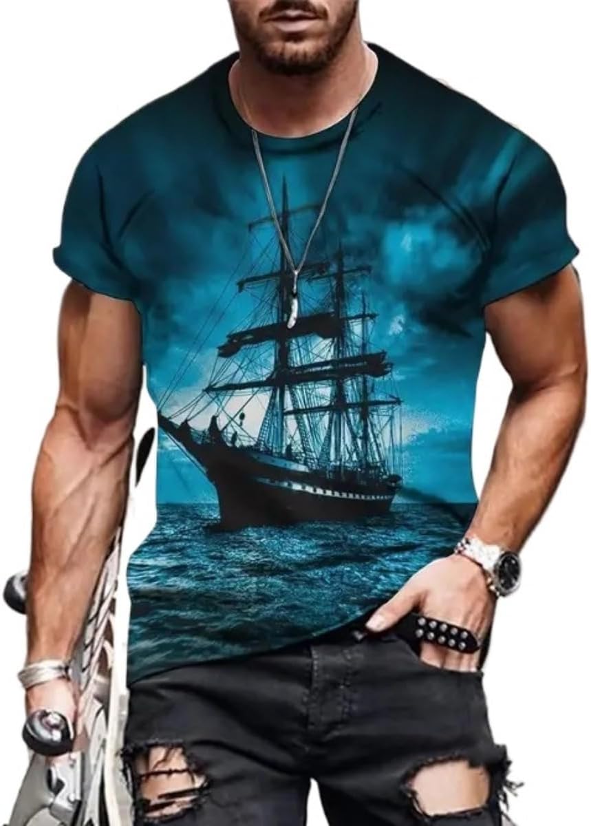 7DAYS Breathable Quality Loose Men's Short Sleeve T-Shirt