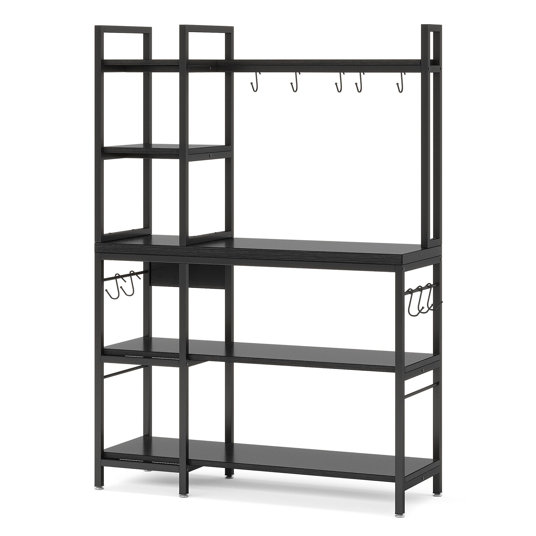 7DAY'S Kitchen Baker's Rack, 5-Tier Utility Storage Shelf with Hutch