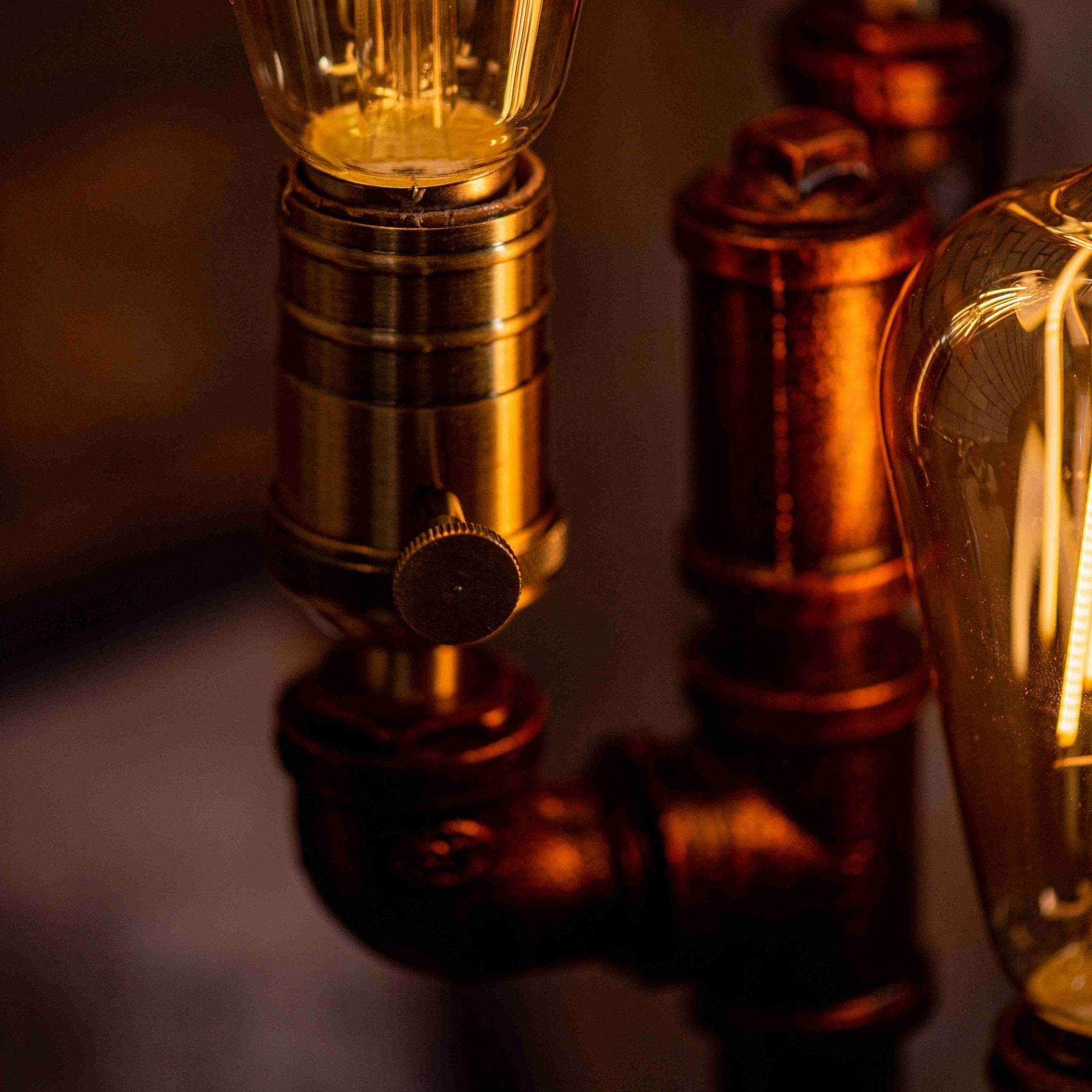 7DAY'S Shadow Steampunk Handmade Vintage Adjustable Pipe Lamp