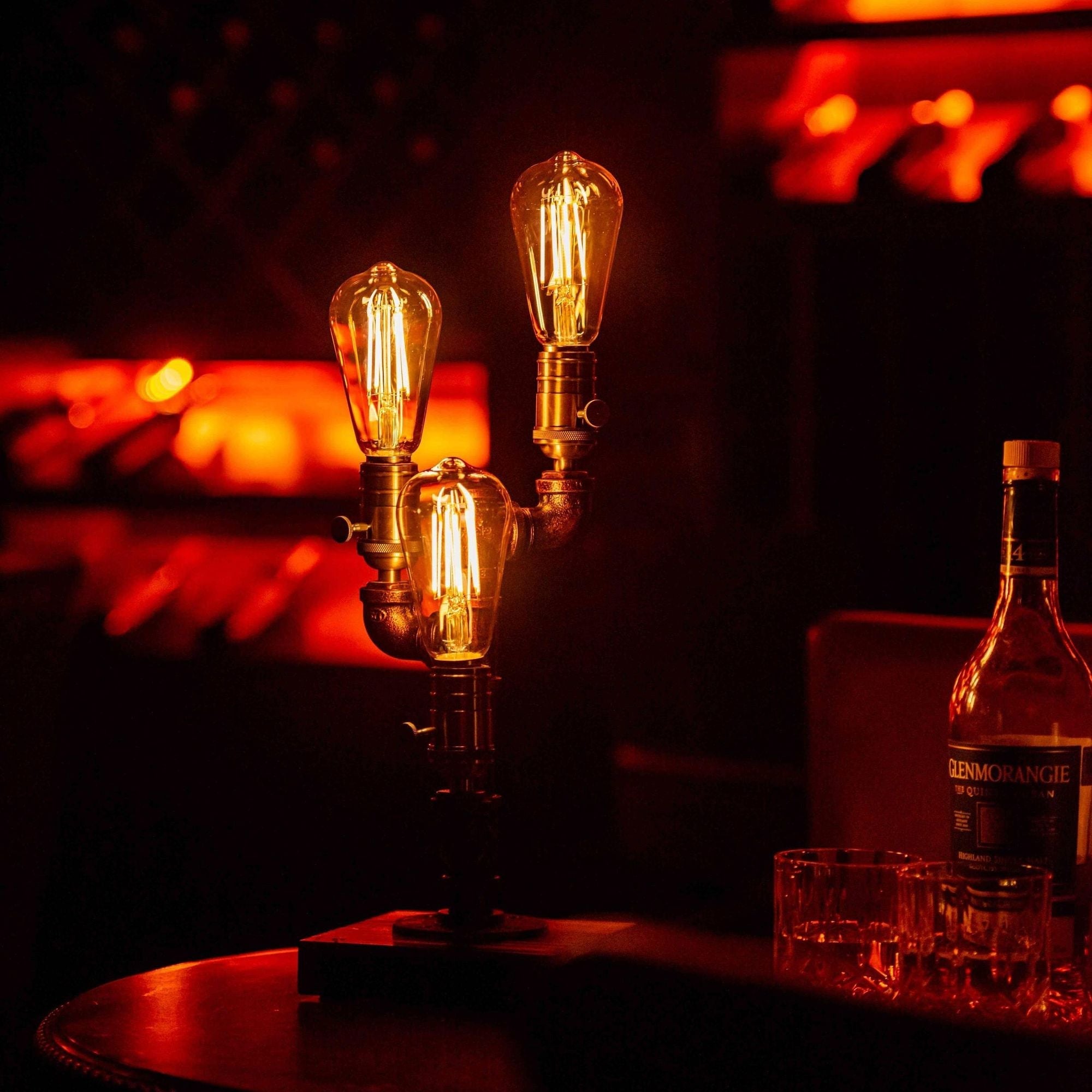 7DAY'S Shadow Steampunk Handmade Vintage Adjustable Pipe Lamp