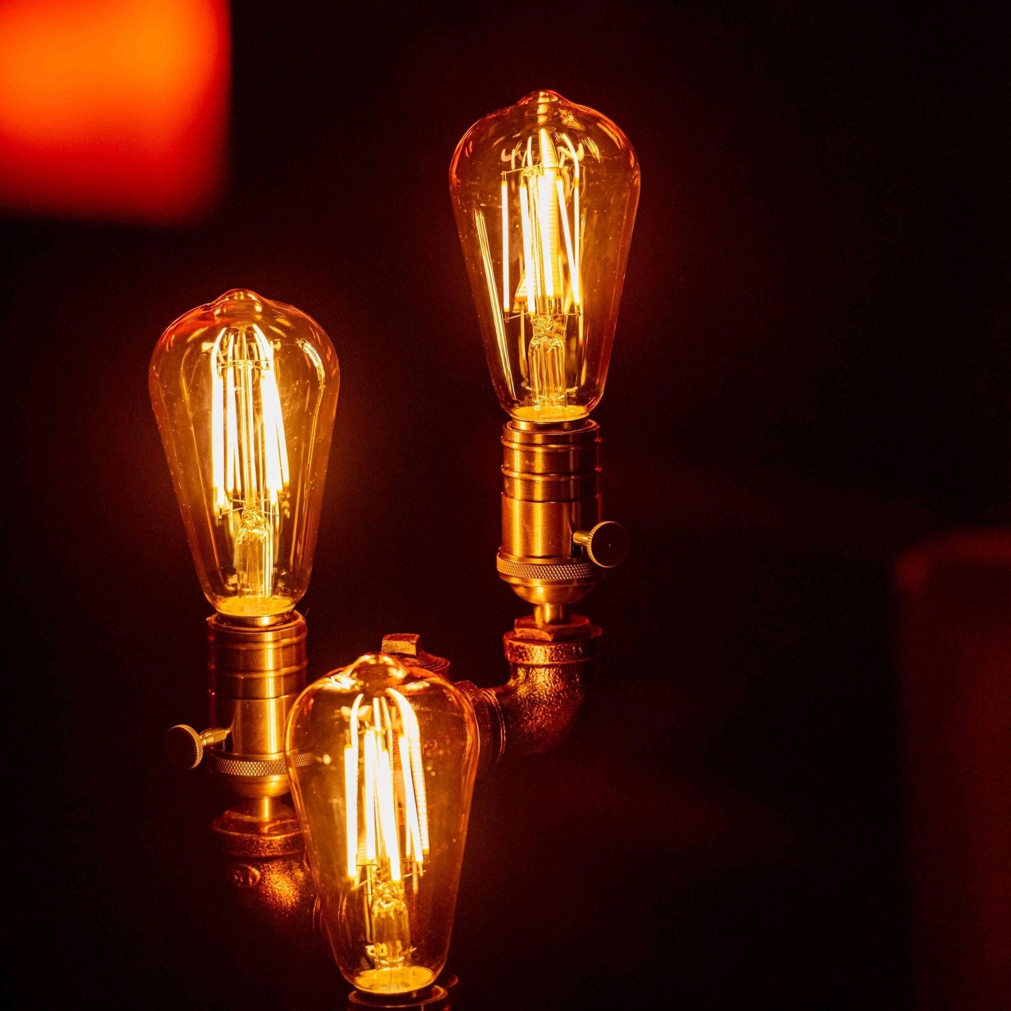 7DAY'S Shadow Steampunk Handmade Vintage Adjustable Pipe Lamp