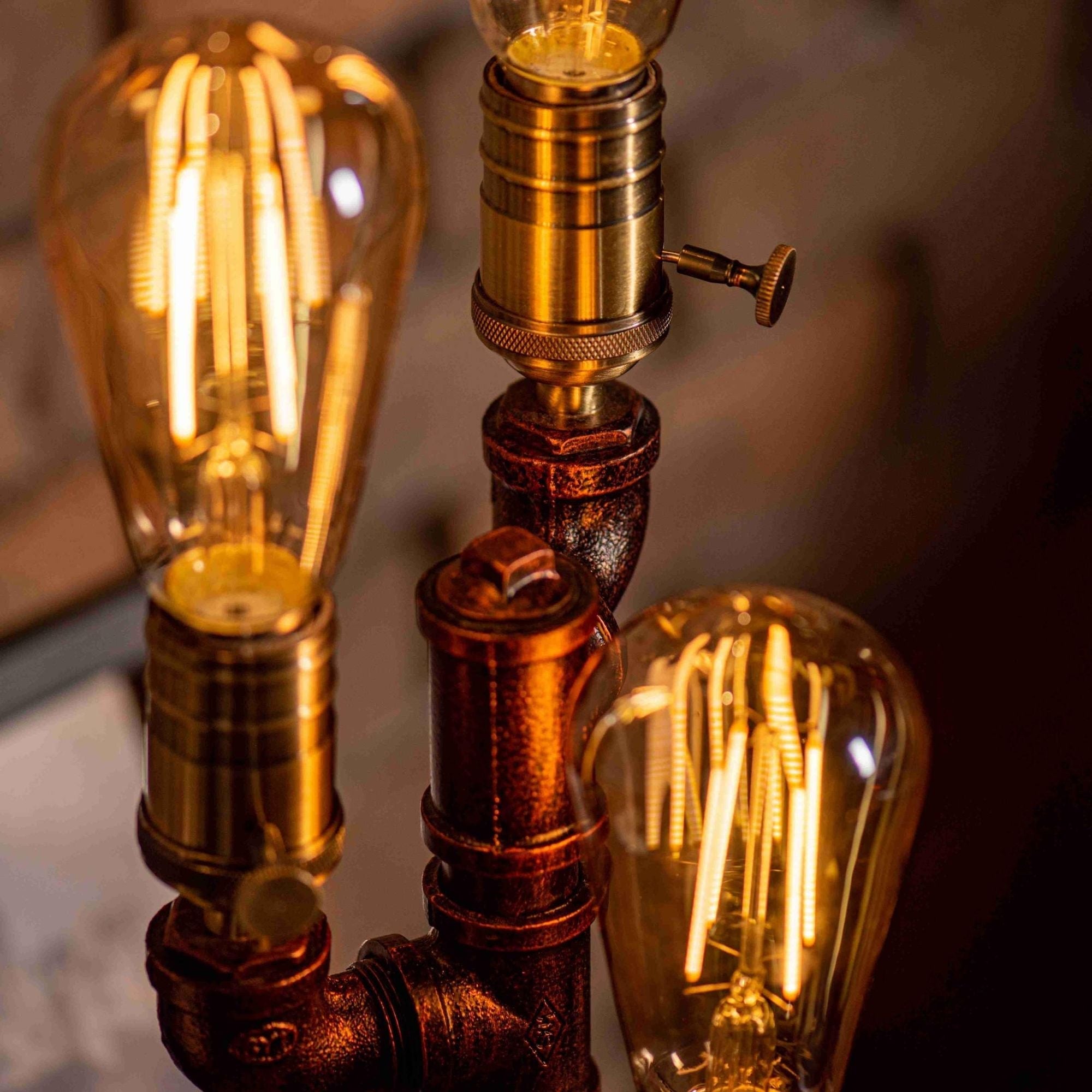 7DAY'S Shadow Steampunk Handmade Vintage Adjustable Pipe Lamp