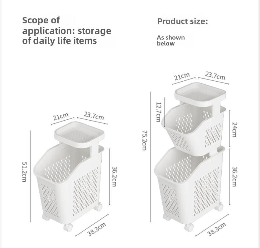 7DAY'S Stitched Laundry Basket Household Dirty Clothes Storage Basket Bathroom Partition Floor to Floor Shelf Narrow