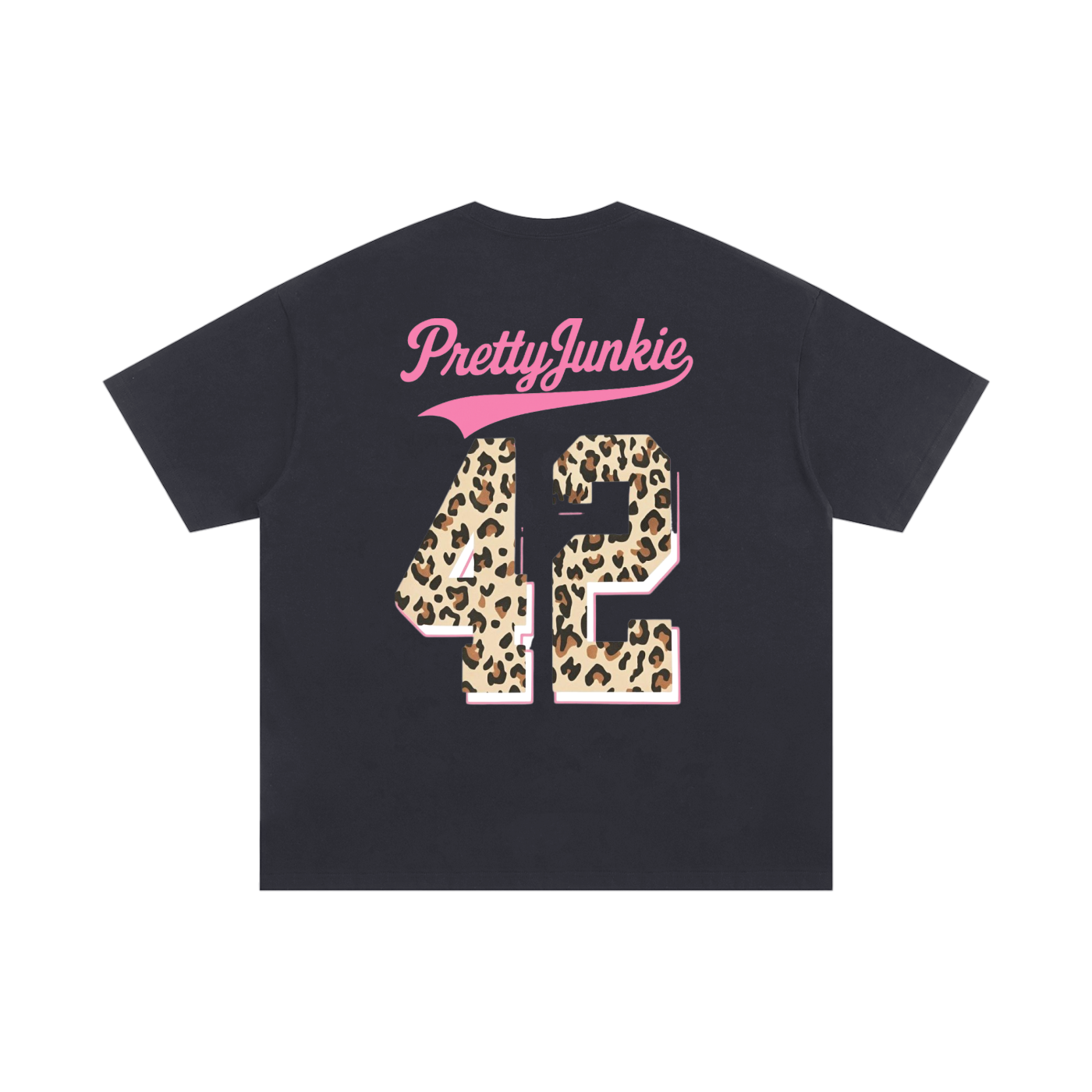 PrettyJunkie Baseball Graphics Cheetah Oversized Cotton T-Shirt