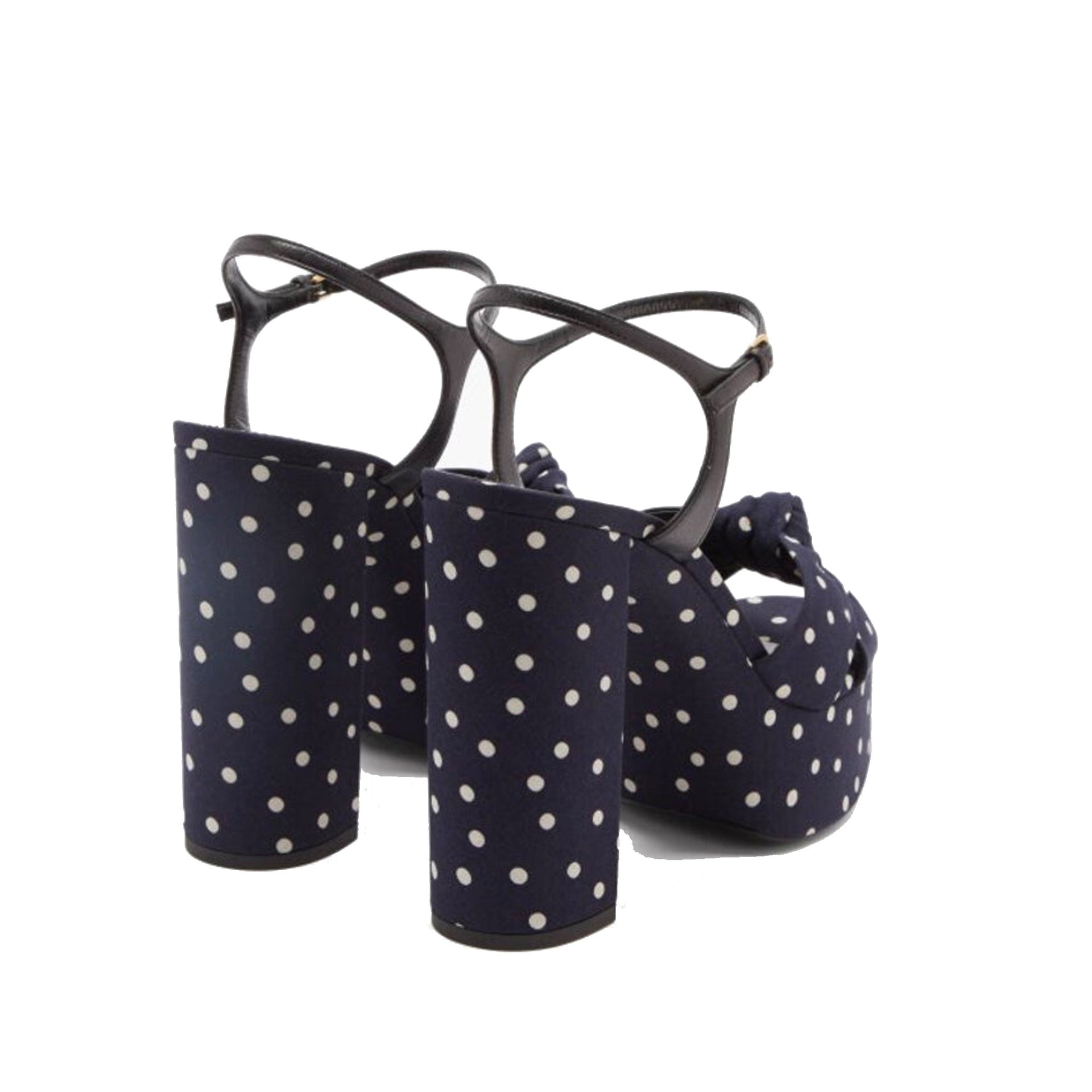 Saint Laurent Bianca Polka-Dot Sandals Women
